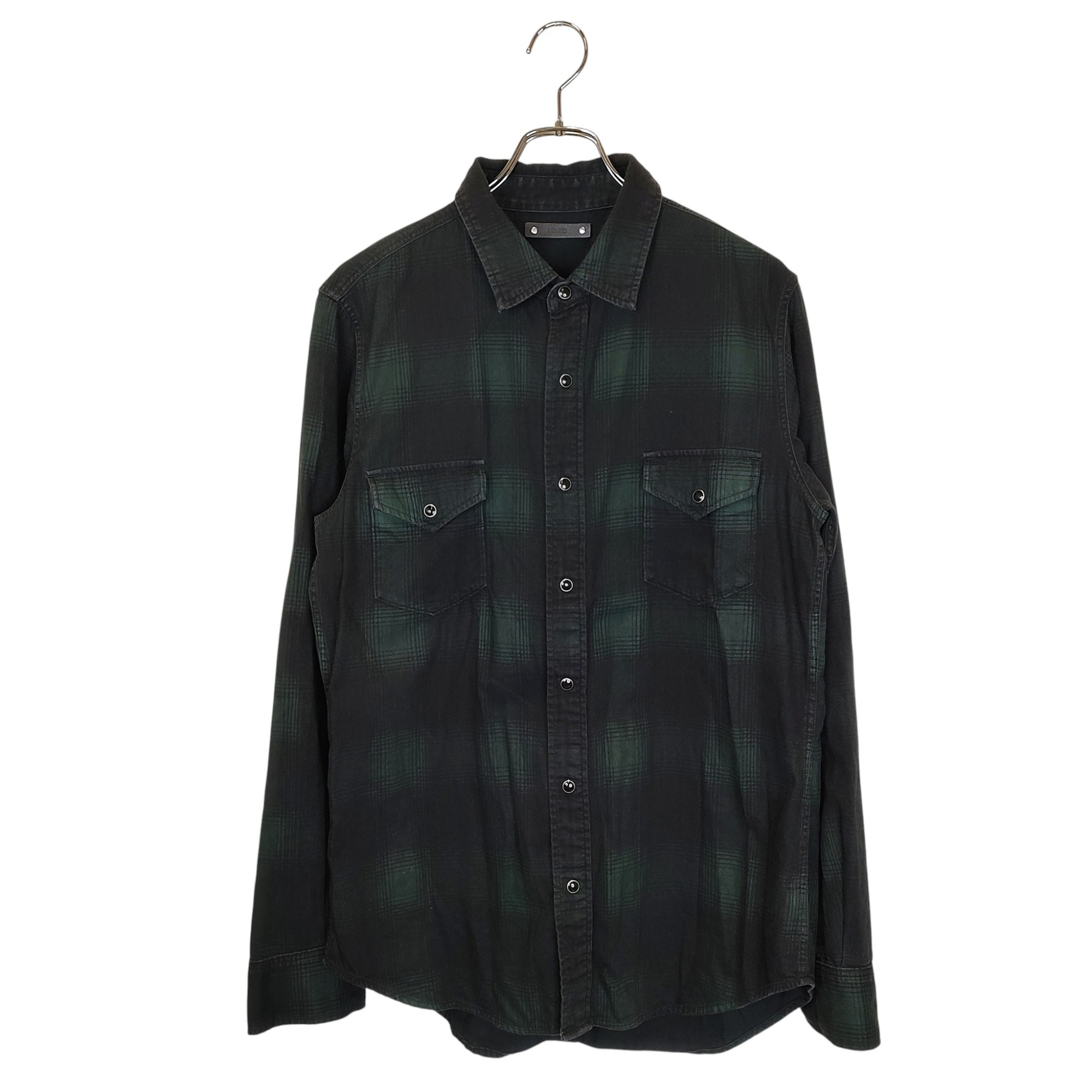 はな⭐︎MINEDENIM レッド デニムシャツ 長袖 MINEDENIM レッド デニムシャツ 長袖