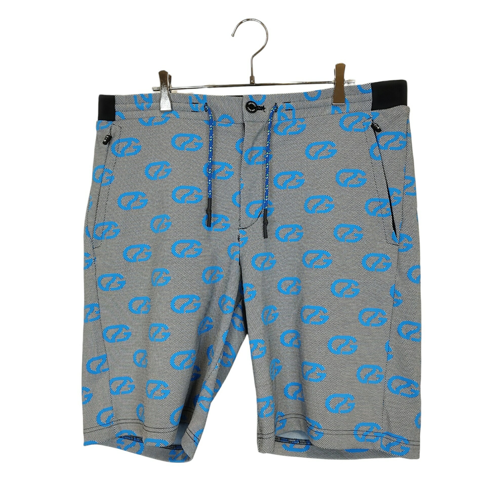 【中古】CPG GOLF シーピージーゴルフ 25SS DESIGN LOGO SH.PANTS ショートパンツ 2105-25128 5 グレー×ブルー メンズ