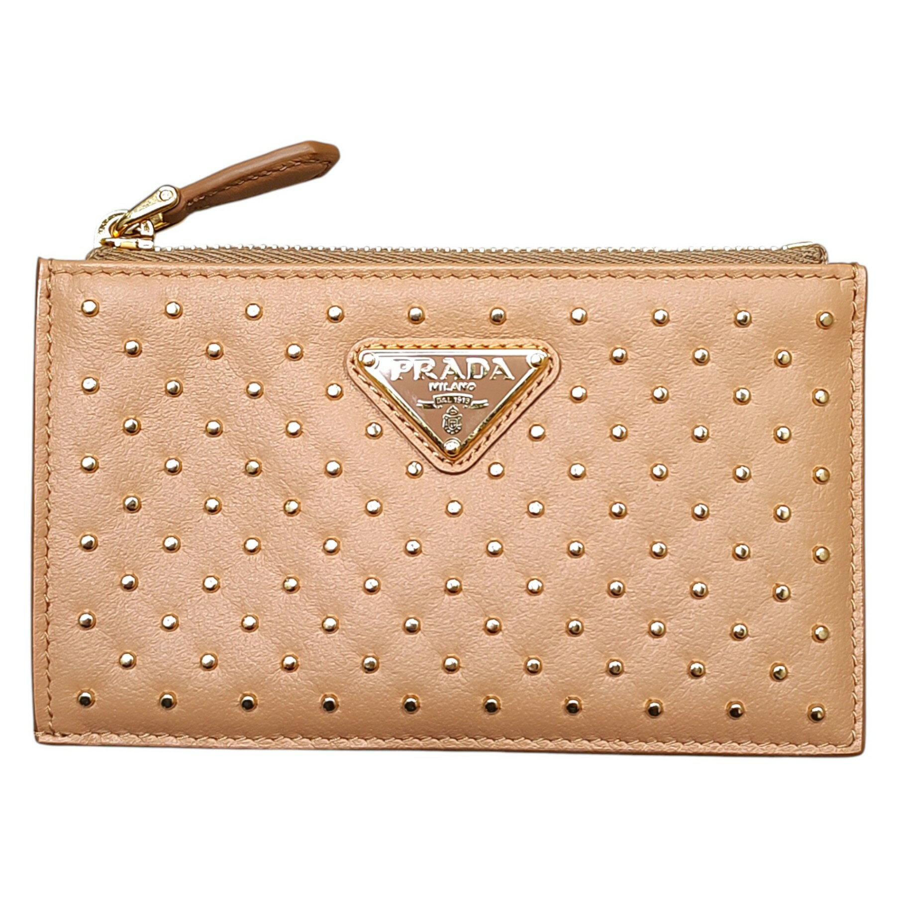 ����š�PRADA �ץ�� Coin Purse Card Case �����å��ɥ쥶�� �������� �����ɥ����� 1MC086 2C3H F0018 F �֥饦��