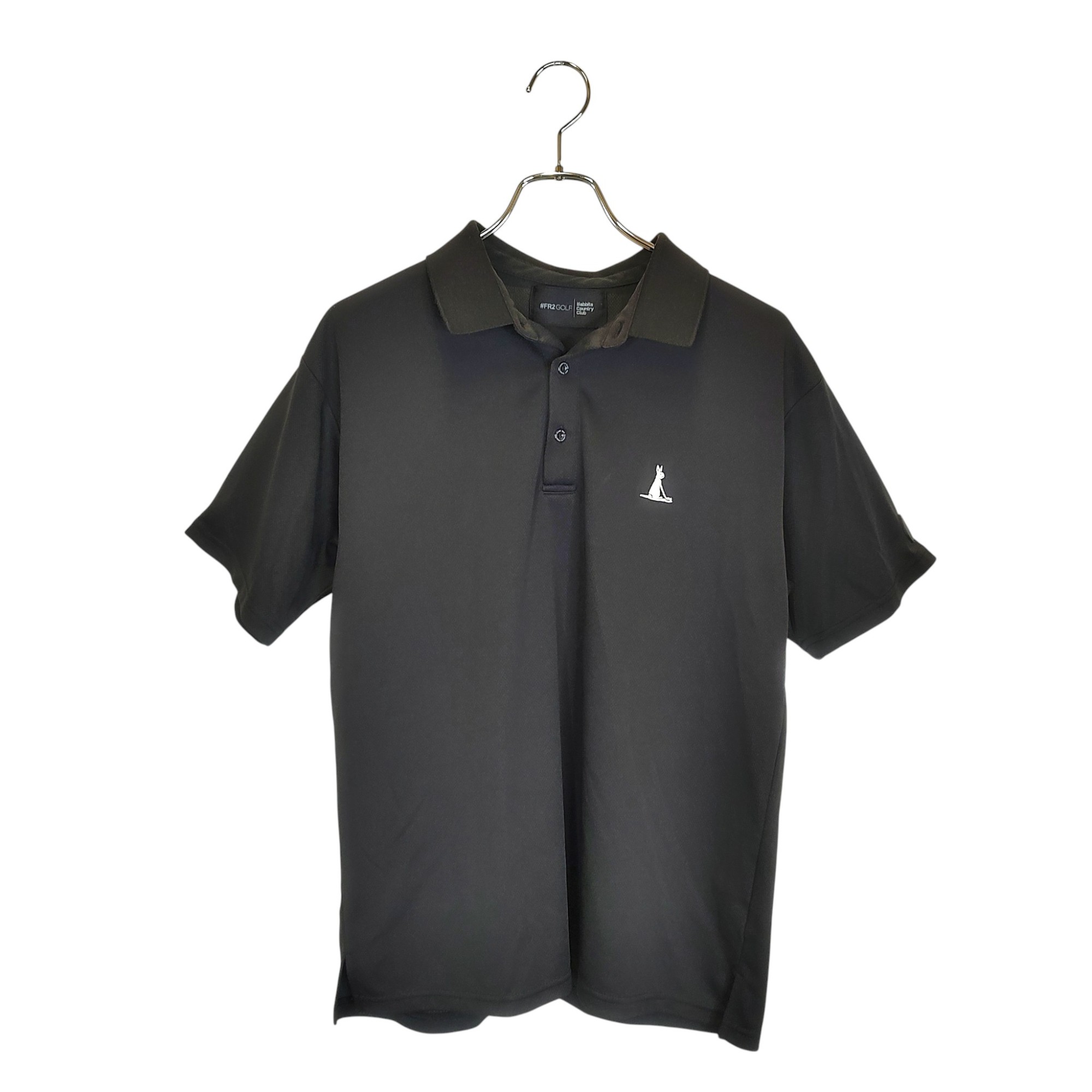 【中古】FR2 エフアールツー GOLF Rabbits country Club 半袖 ポロシャツ M ブラック メンズ