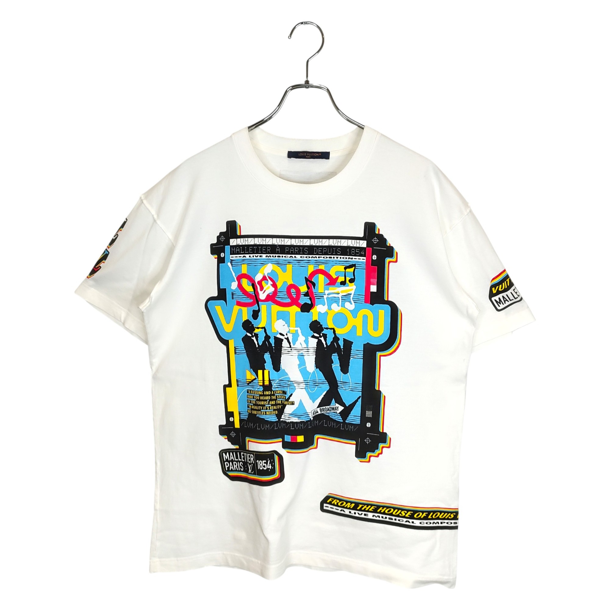 樂天商城 - 【中古】LOUIS VUITTON ルイ・ヴィトン 23SS ジャズフライヤー 半袖 Tシャツ RM231M NPG HOY30W L ホワイト×マルチ メンズ