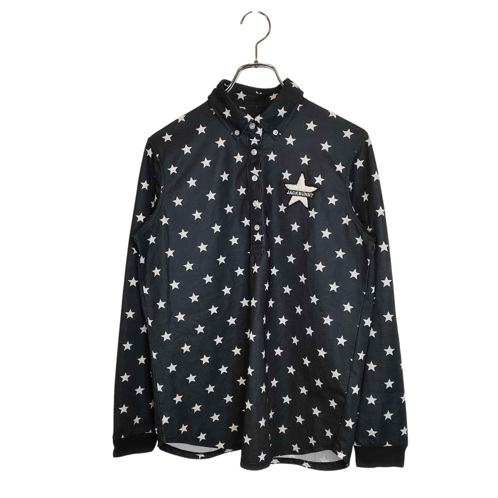 商品状態 コンディションランク コンディション詳細 ・両袖口リブ若干の擦れ 商品コード IT3VUQPAIAZD ブランド Jack Bunny!! ジャックバニー ゴルフ アイテム名 スター 長袖 ポロシャツ 対象 レディース カラー ブラック 商品型番 素材表記 画像参照 サイズ 2 実寸 実寸〈多少の誤差はご容赦ください〉 肩幅：40cm 身幅：49cm 着丈：66cm 袖丈：59cm 裄丈：cm 参考定価 円 付属品 画像に移っているものが全てになります。 取扱い店舗 発送に関して全国一律800円