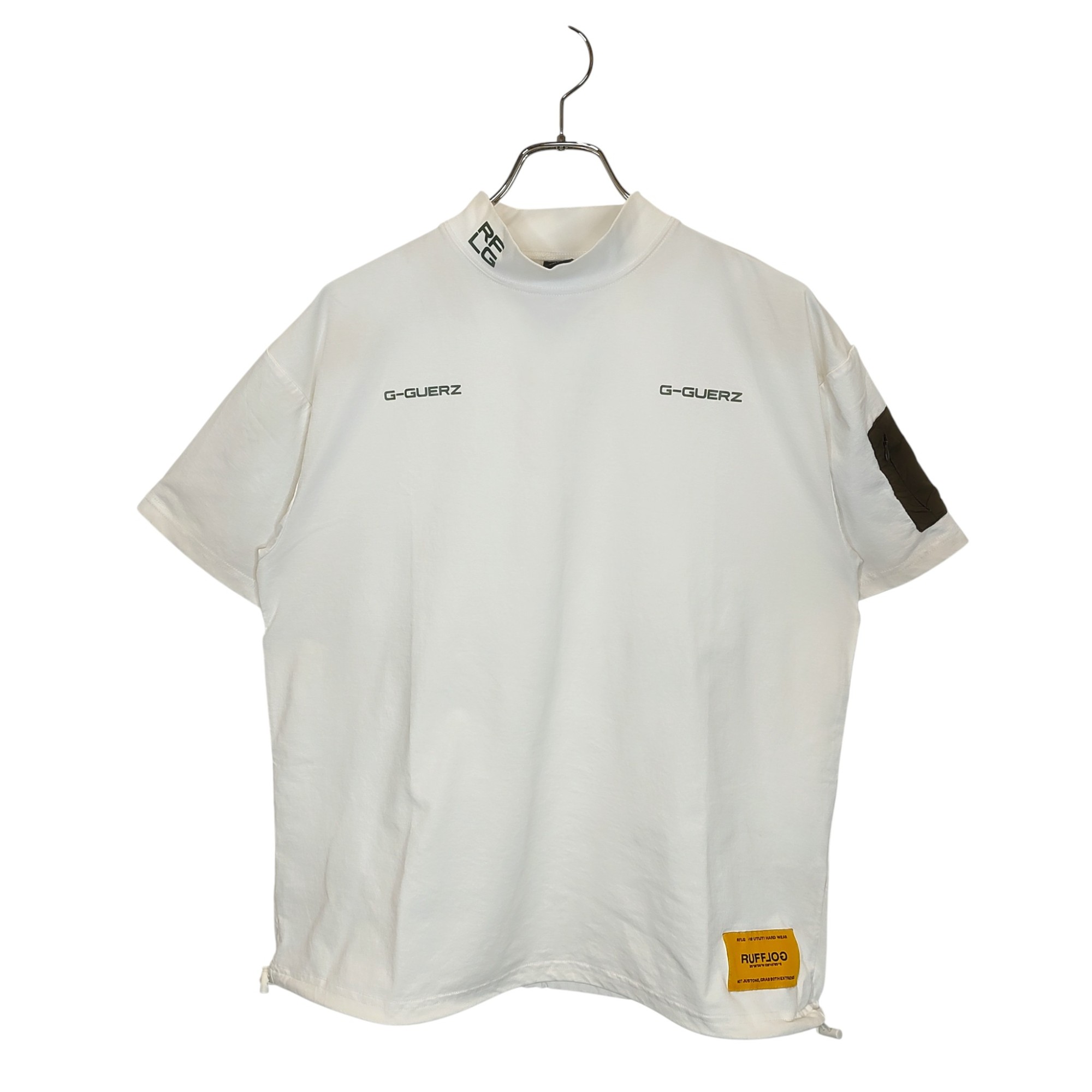 【中古】RUFFLOG ラフロッグ モックネック 半袖 Tシャツ RG412-MST601 S ホワイト メンズ