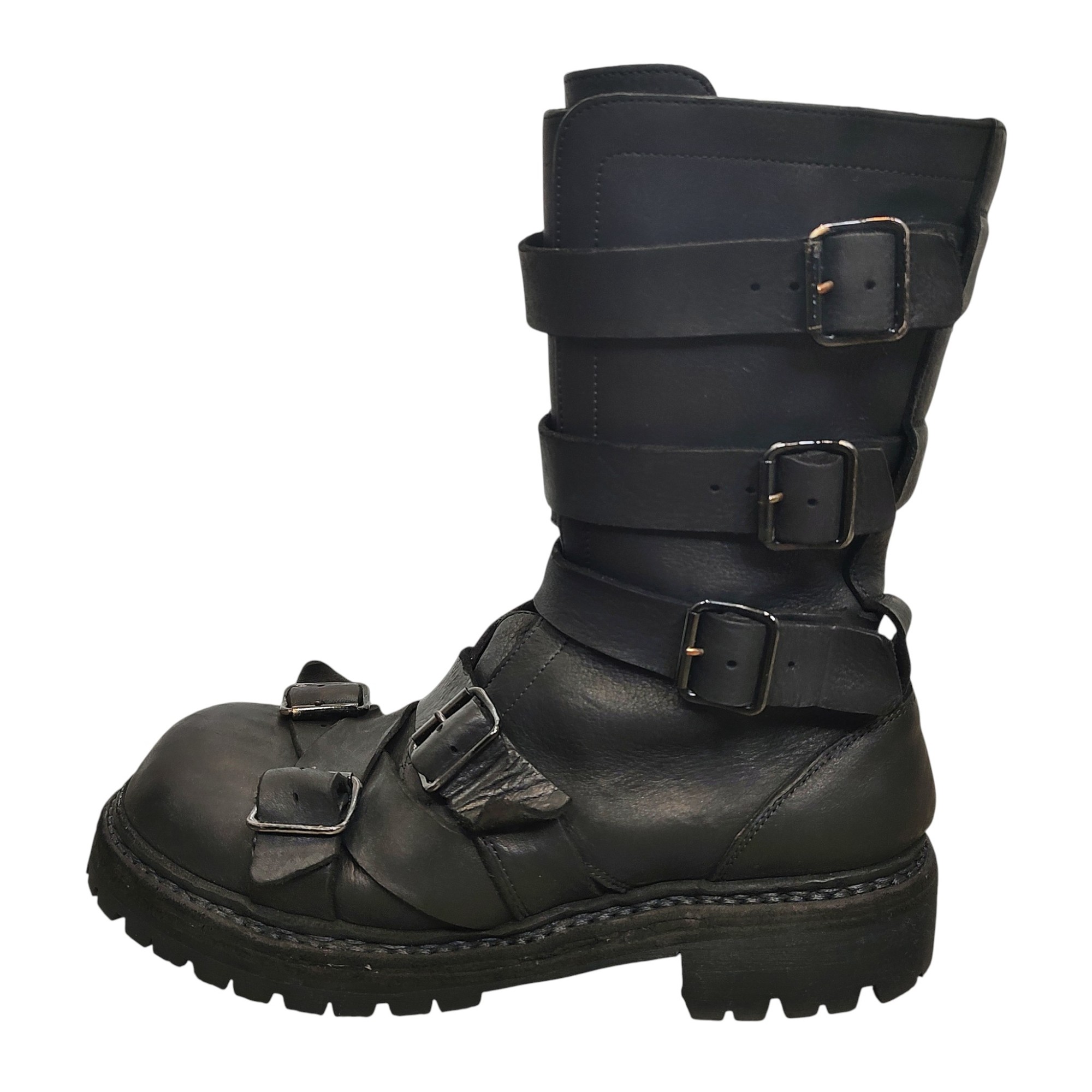【中古】GUIDI グイディ x Yohji Yamamoto pour homme ヨウジヤマモトプールオム 24AW BIG DADDY BOOTS ダディ ブーツ HO-H04-164 41 ブラック メンズ