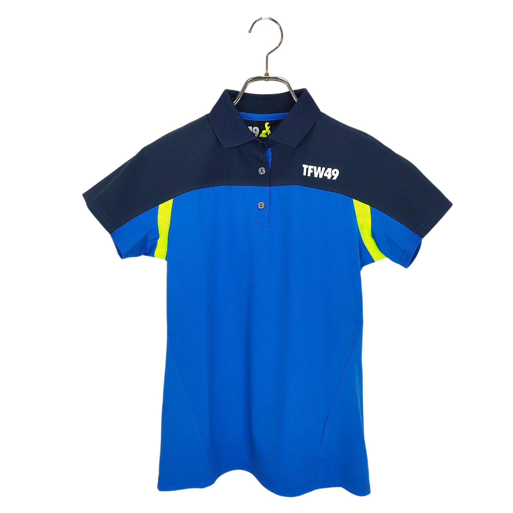 樂天商城 - 【中古】TFW49 ティーエフダブリュー ゴルフ SIDE MESH POLO サイド メッシュ 半袖 ポロシャツ TL10232001 M ブルー レディース