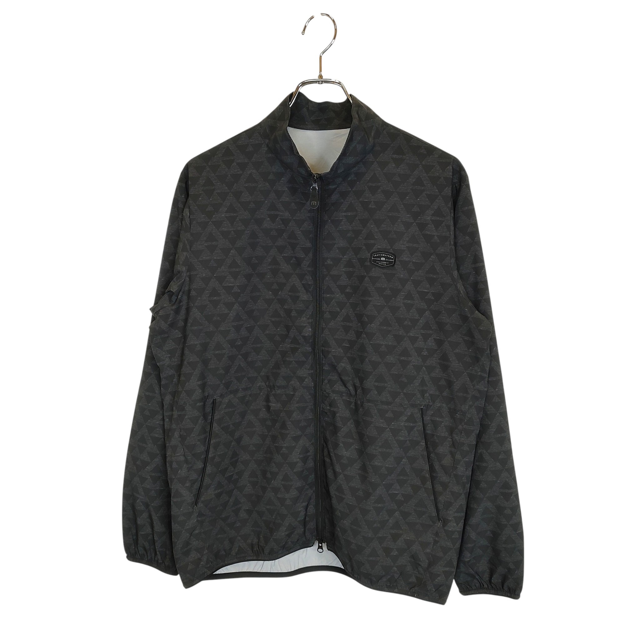 【中古】TRAVIS MATHEW トラビスマシュー ゴルフ ジップアップ ジャケット ブルゾン M ダークグレー/ブラック メンズ