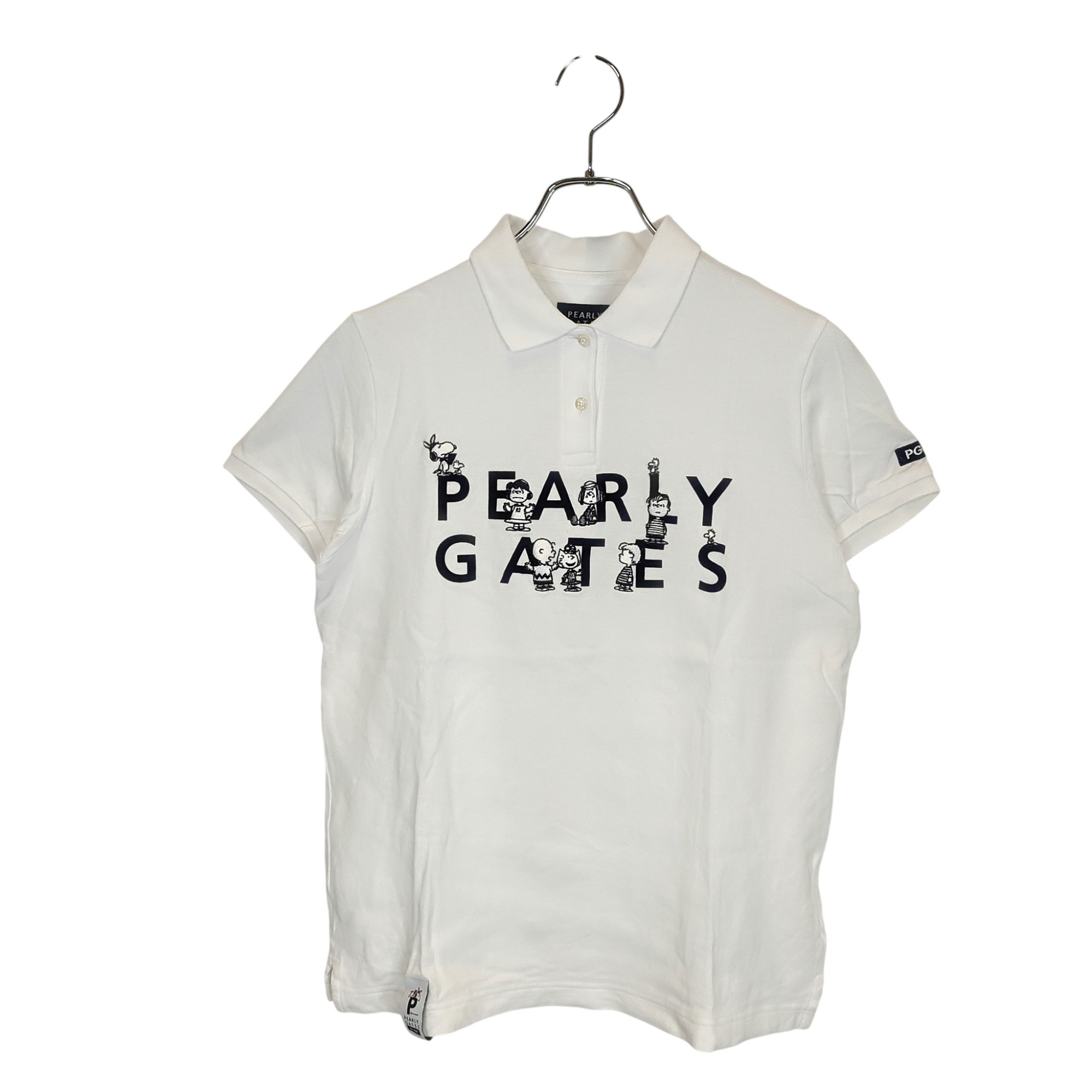 【中古】PEARLY GATES パーリーゲイツ ゴルフ 20SS 半袖 ポロシャツ 055-0260002 2 ホワイト レディース