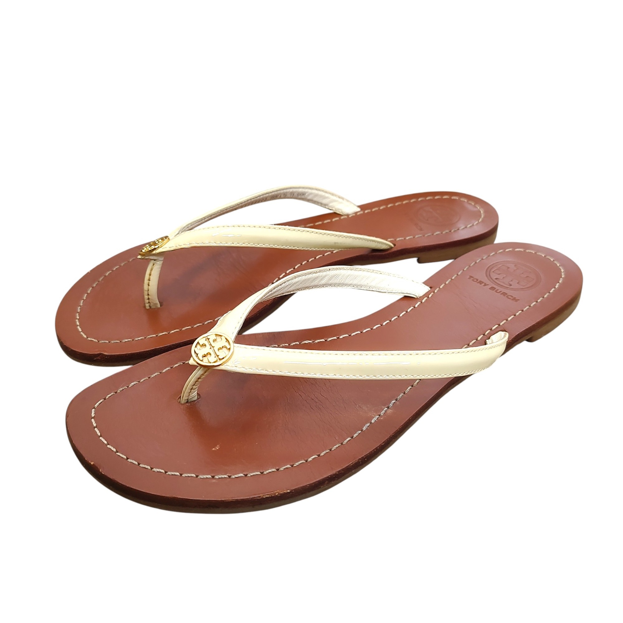 【中古】TORY BURCH トリーバーチ SUN BEGIE サンダル 11168608.5930 6.5 ブラウン レディース