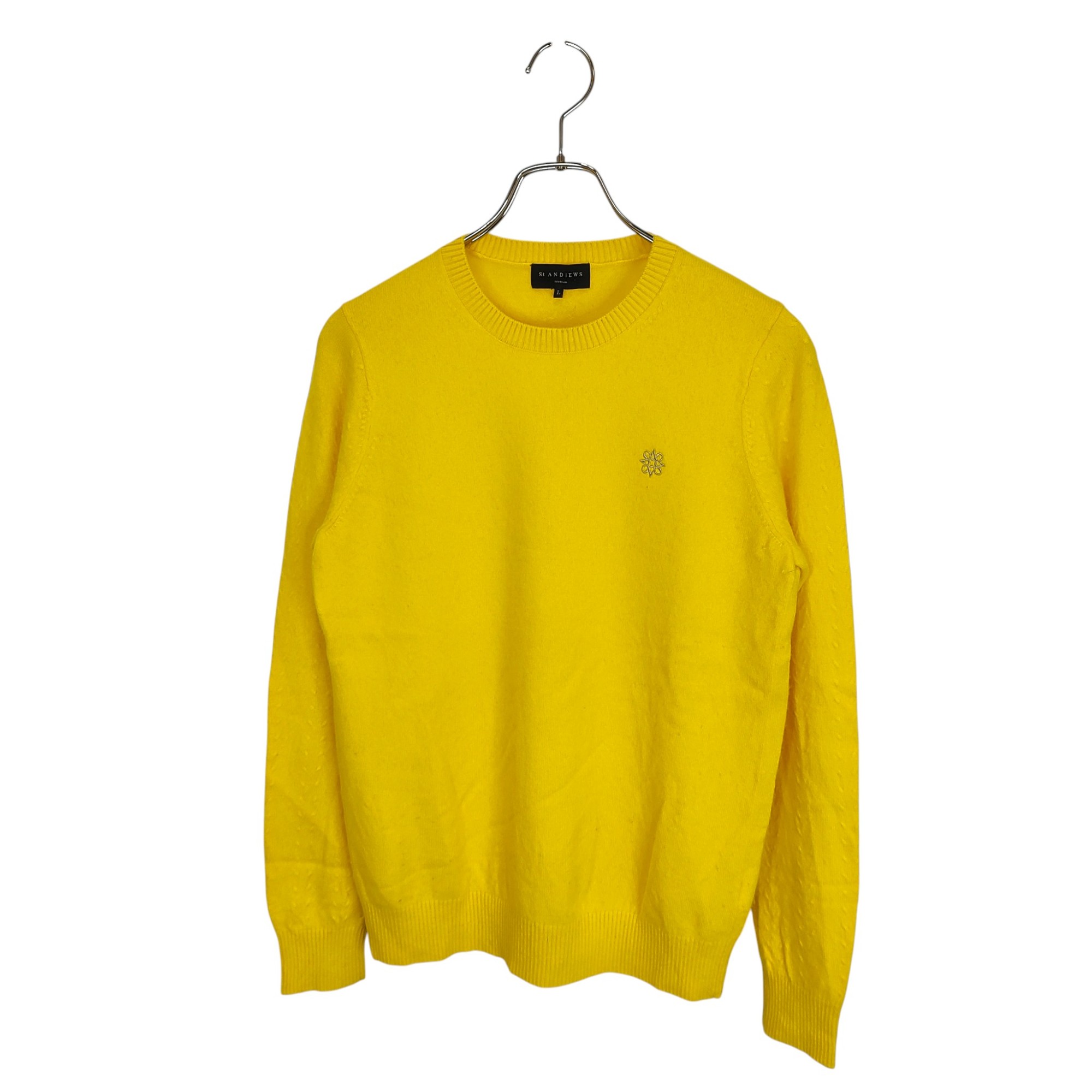 樂天商城 - 【中古】St ANDREW セントアンドリュース ゴルフ 22AW カシミア100% クルーネック セーター 043-2270002 L イエロー レディース
