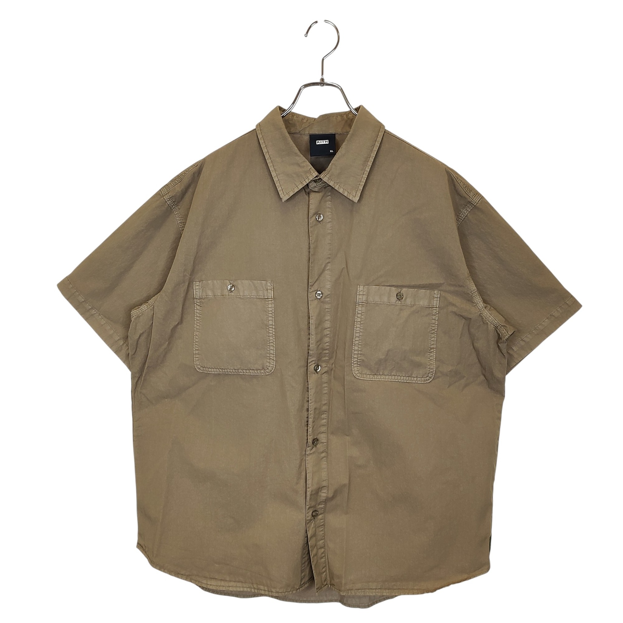 樂天商城 - 【中古】KITH キス Washed Apollo Shirt コットン 半袖 シャツ KHM031082 XL カーキ メンズ
