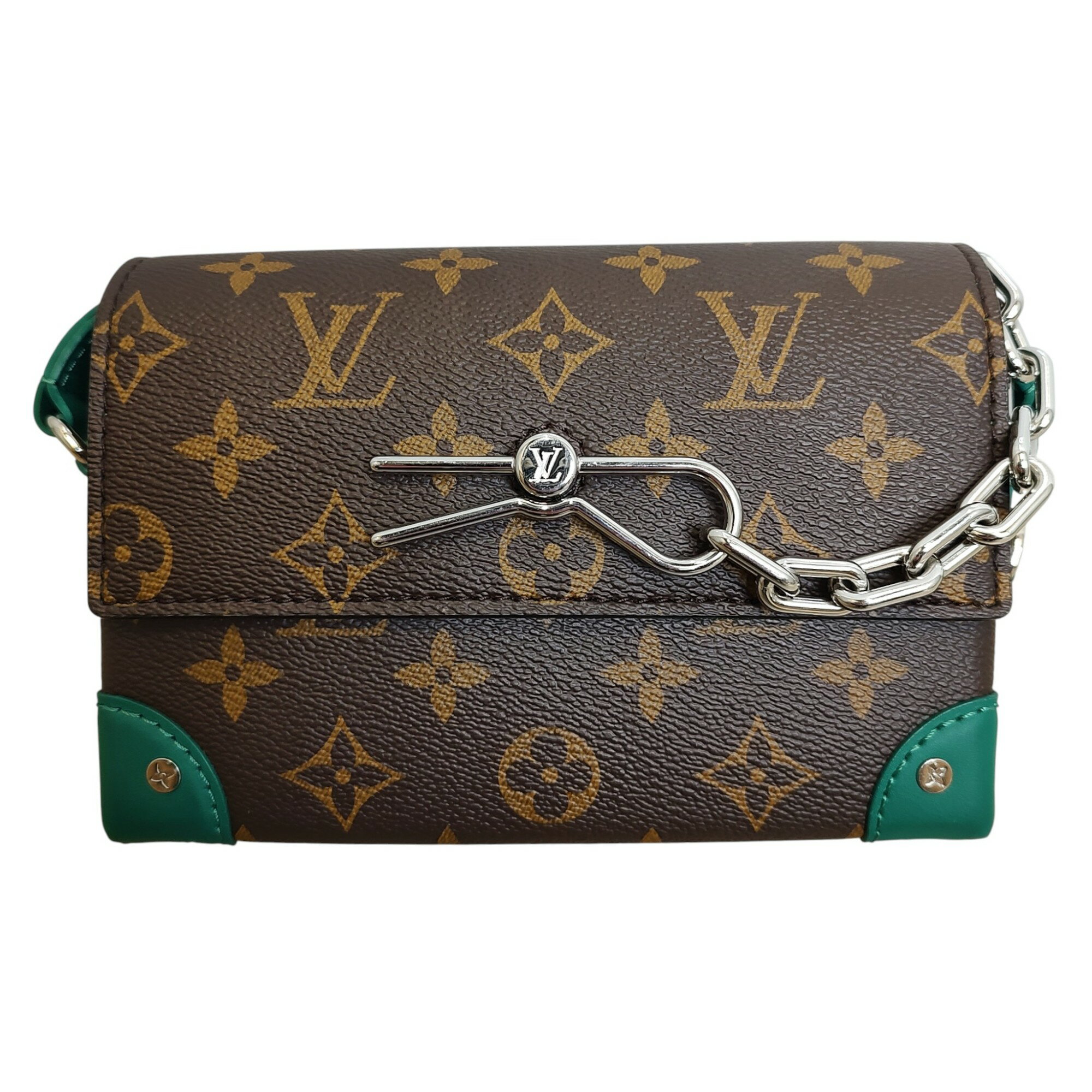 Rakuten - 【中古】LOUIS VUITTON ルイ・ヴィトン スティーマー ウェアラブル ウォレット モノグラム ショルダー バッグ M12808 F ボルネオグリーン