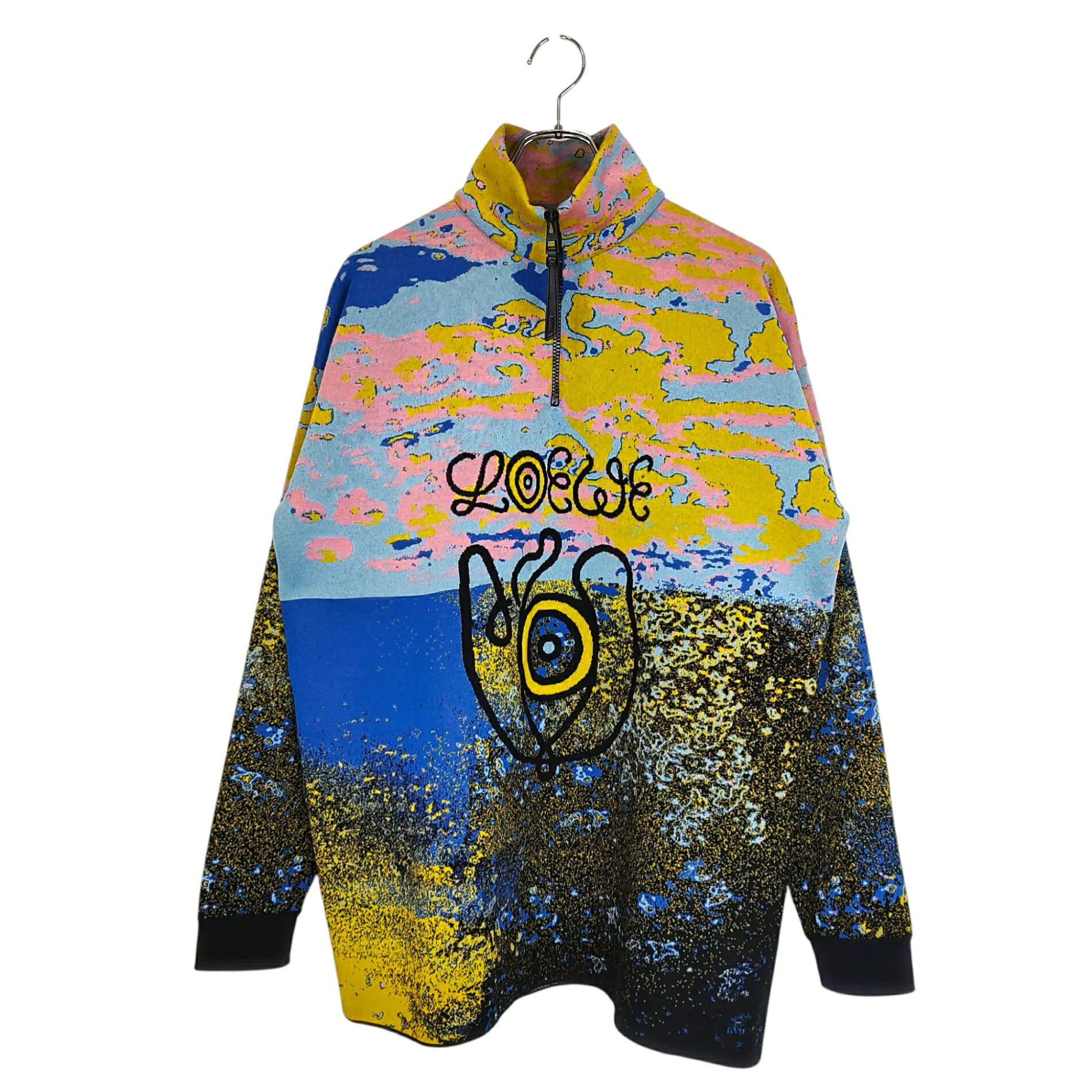 Rakuten - 【中古】LOEWE ロエベ ELN Zip Highneck Sweater ハーフジップ ハイネック ニット セーター 1718755 H3299810SM M マルチ メンズ
