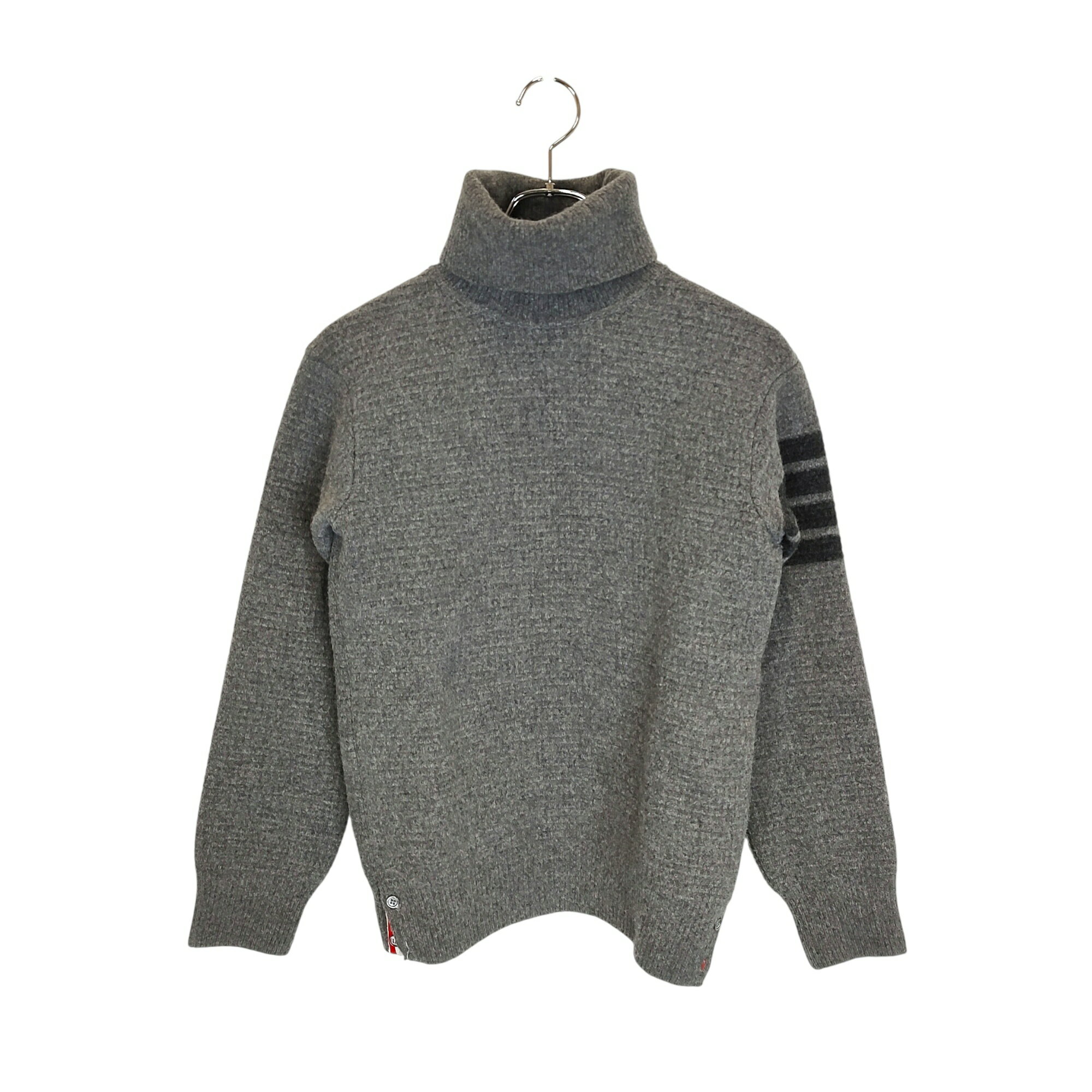 乐天商城 - 【中古】THOM BROWNE トム ブラウン ウールカシミヤ 4BAR タートルネック ニット FKA278A-05812035 36 グレー レディース