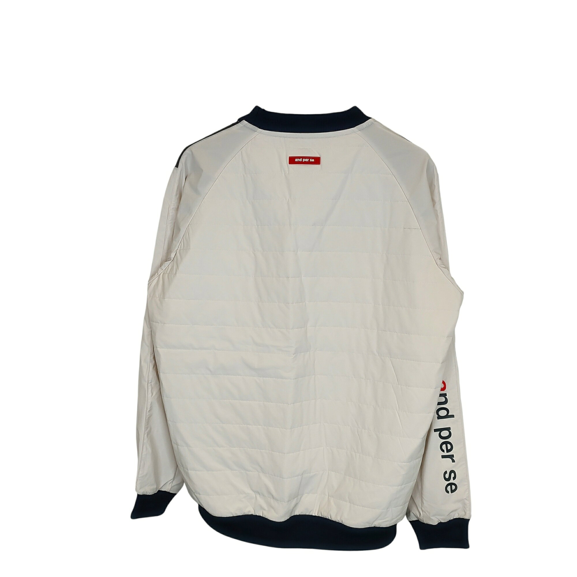 【中古】and per se アンパスィ ゴルフ 23AW ブルゾン スニードジャック AMF1203G1 L ベージュ系×ネイビー メンズ