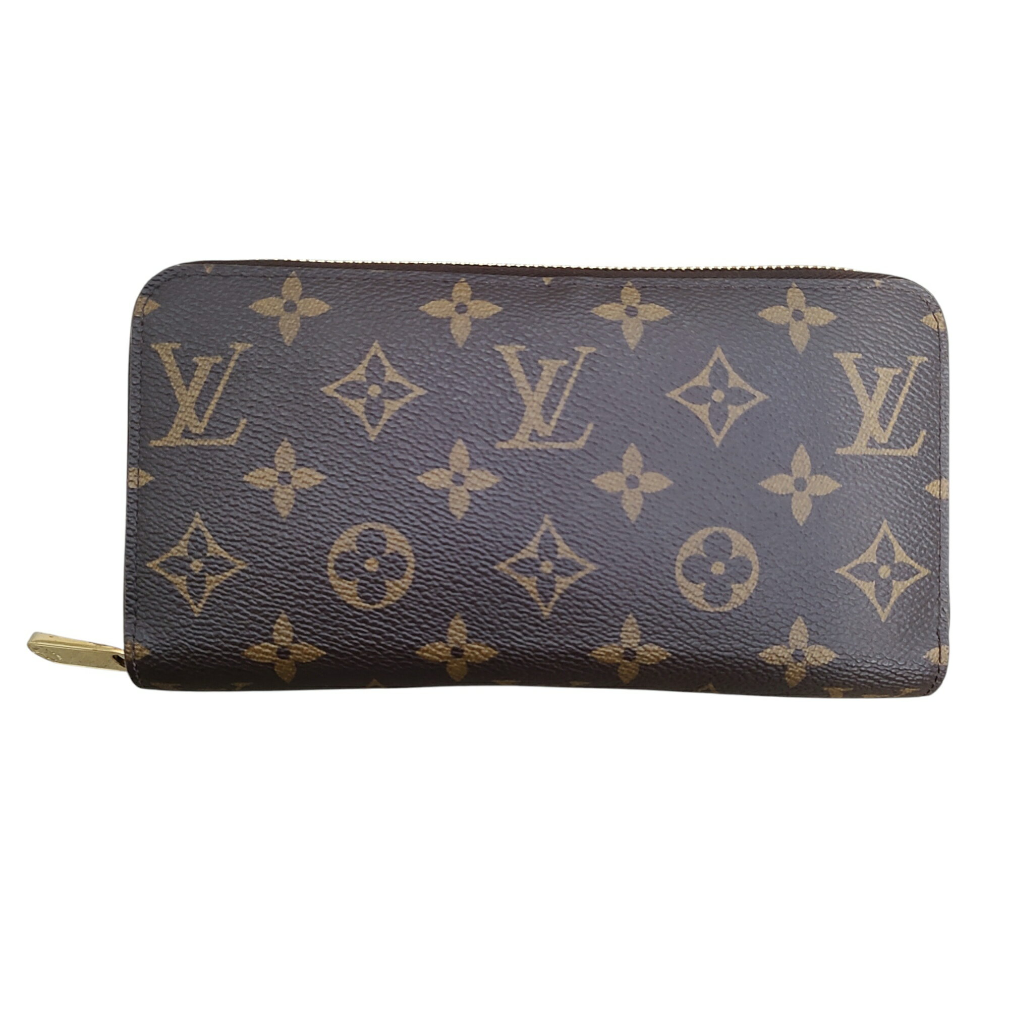C, L, R, W - 【中古】LOUIS VUITTON ルイ・ヴィトン 現行ICチップ モノグラム ジッピー ウォレット 長財布 M42616 FREE ブラウン