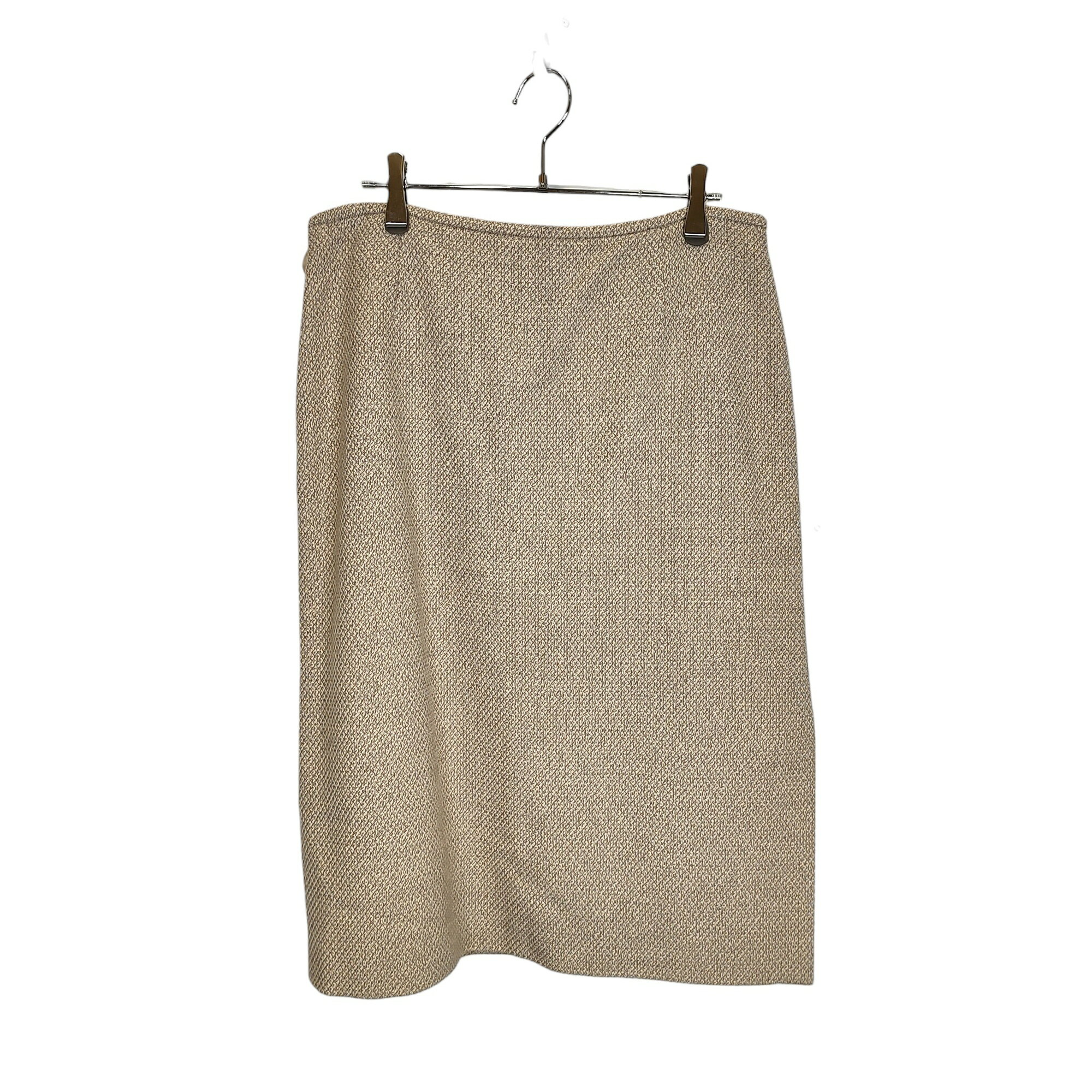 樂天商城 - 【中古】SALVATORE FERRAGAMO サルヴァトーレフェラガモ 100％WOOL SKIRT ウール スカート US12 ベージュ レディース