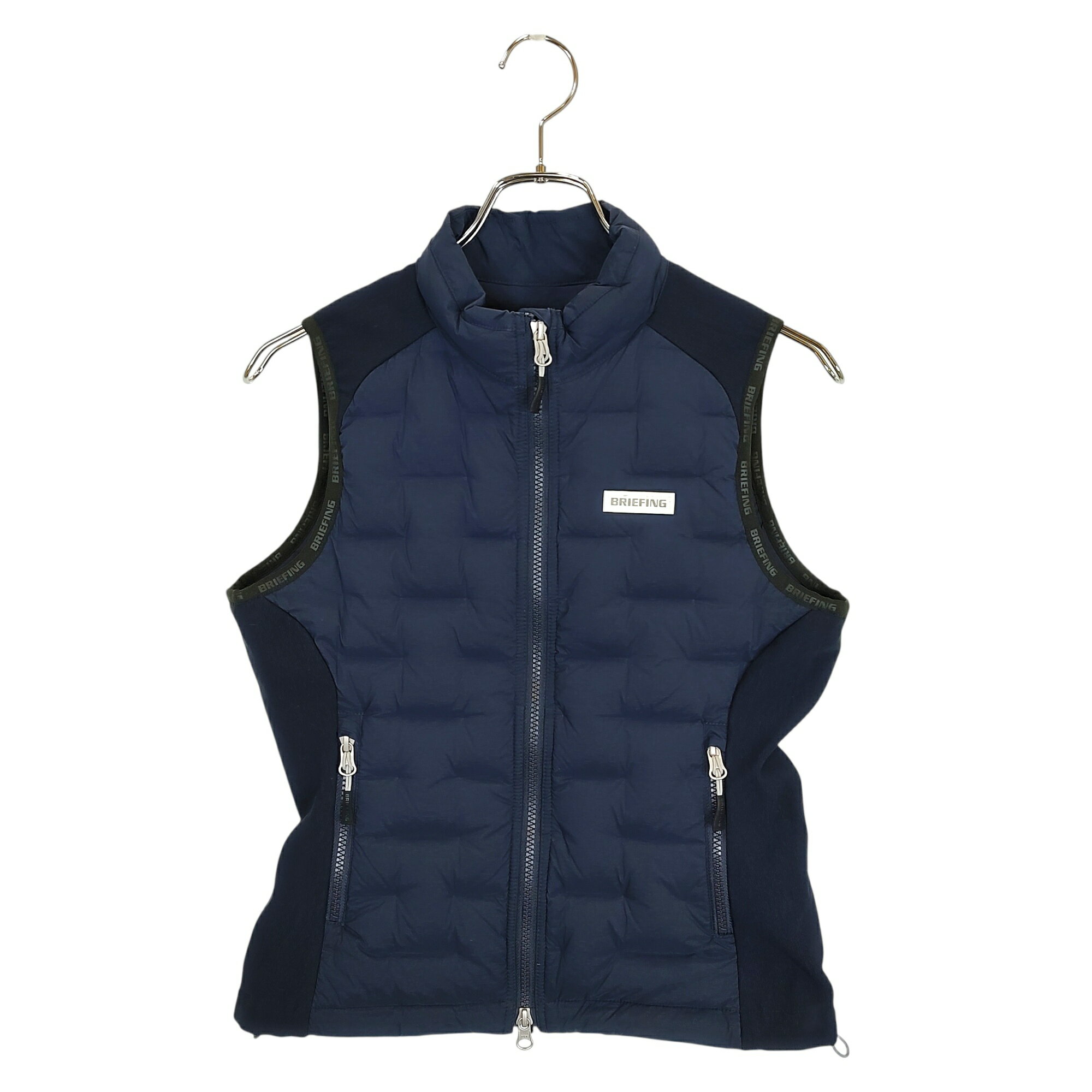 【中古】BRIEFING GOLF ブリーフィングゴルフ HYBRID DOWN VEST ハイブリット ダウン ベスト BRG213W42 XS ネイビー レディース