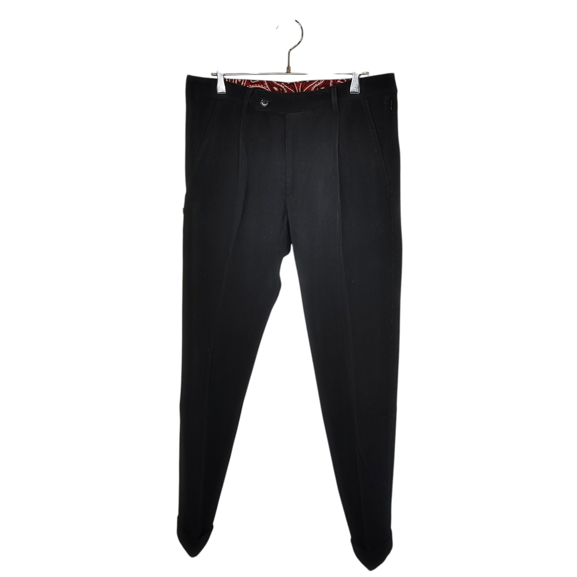 乐天商城 - 【中古】1PIU1UGUALE3 ウノピゥウノウグァーレトレ NEW TRAVEL PANTS トラベル コーデュロイ スラックス パンツ MRP399 POE139 4 ブラック メンズ
