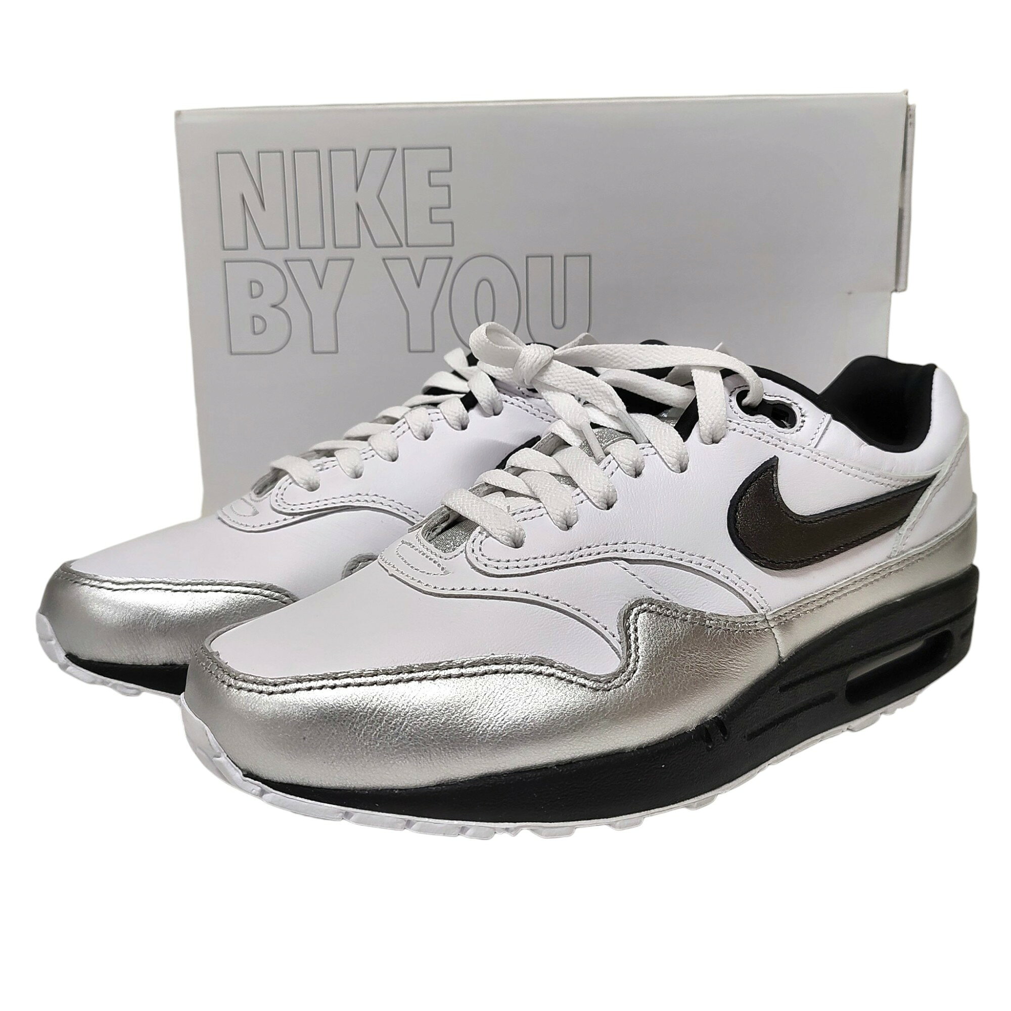 樂天商城 - 【中古】NIKE ナイキ AIR MAX 1 By You エアマックス 1 スニーカー FQ8790-900 27.5cm ホワイト/シルバー メンズ
