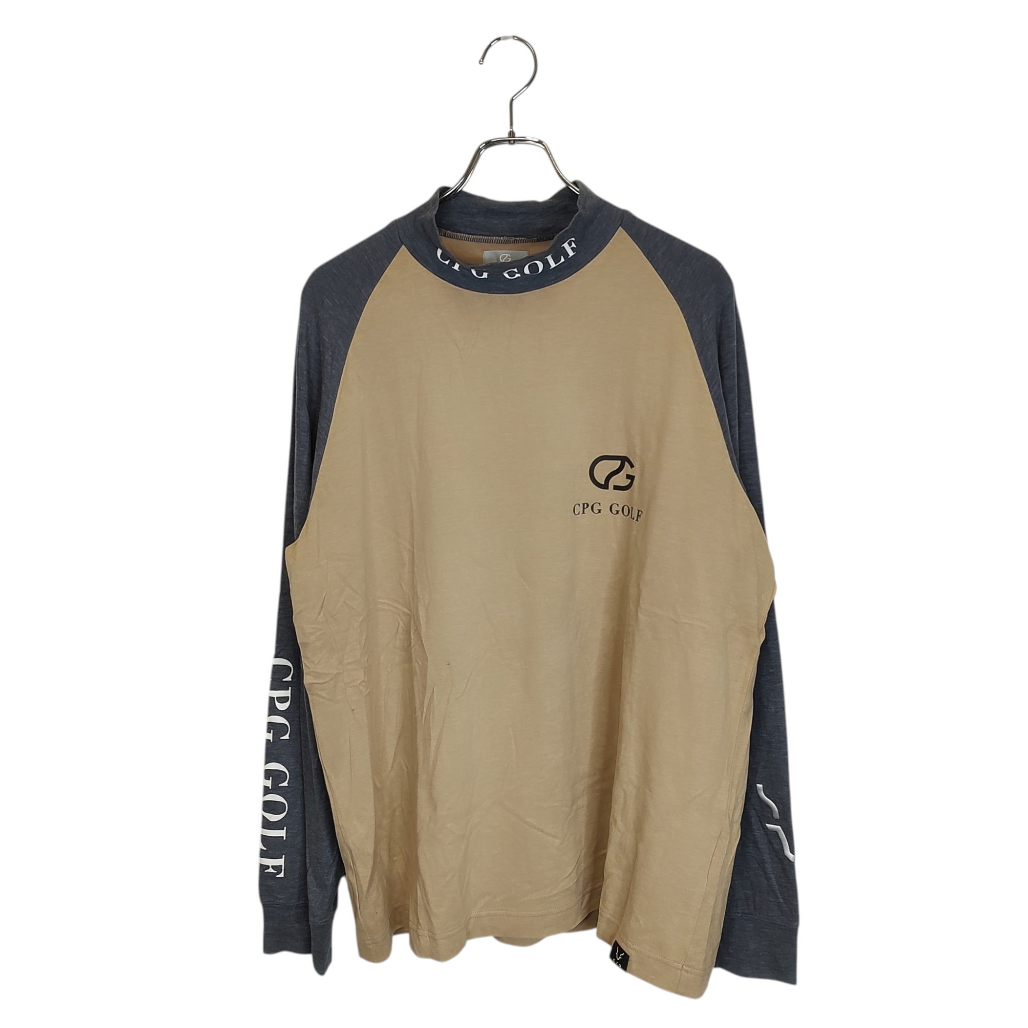 【中古】CPG GOLF シーピージーゴルフ 24AW ウォームタイプ ロングスリーブ モックネック シャツ 2109-24210 5 ベージュ/グレー メンズ