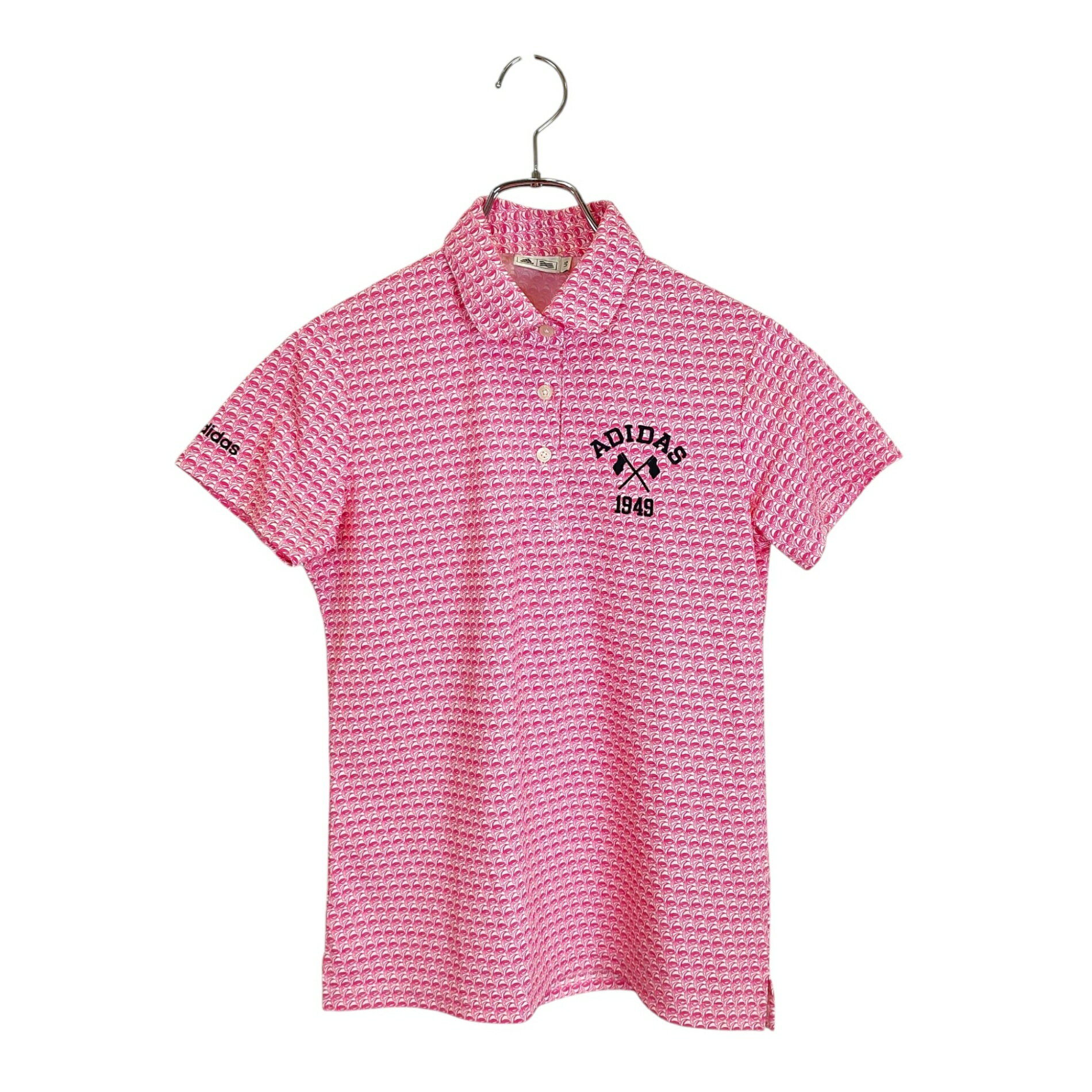樂天商城 - 【中古】ADIDAS GOLF アディダス ゴルフ 総柄 半袖 ポロシャツ AF8007 A3N001 L ピンク レディース