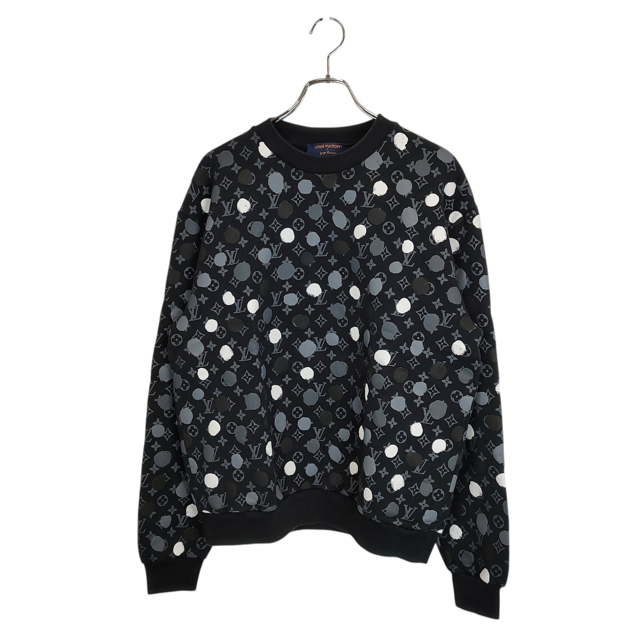 樂天商城 - 【中古】LOUIS VUITTON ルイ・ヴィトン x YK YAYOI KUSAMA 草間 彌生 ドット モノグラム スウェット トレーナー RM231H IHN HOY26W L ブラック/グレー メンズ