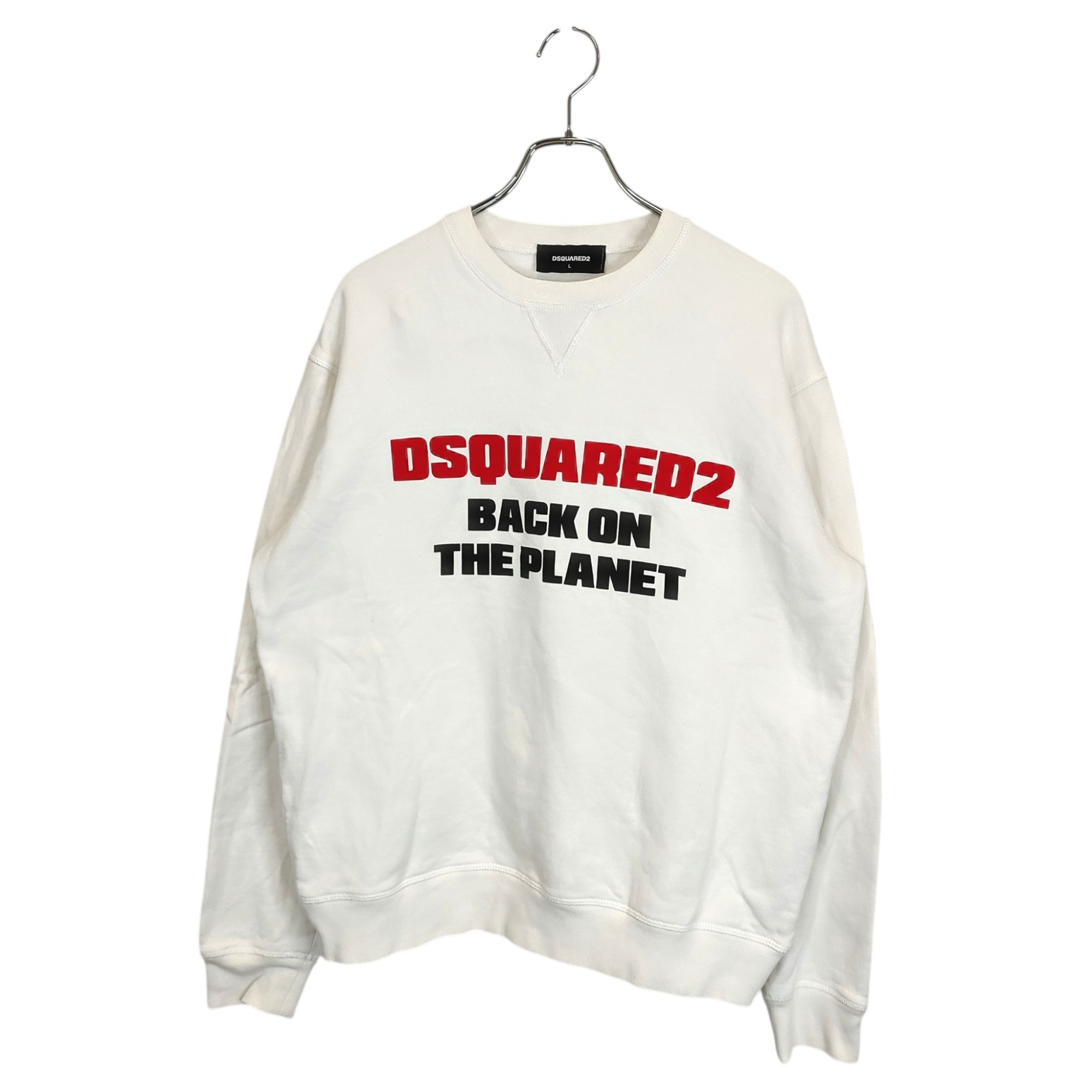 樂天商城 - 【中古】DSQUARED2 ディースクエアード 22AW Logo Sweatshirt ロゴ プルオーバースウェット トレーナー S71GU0554 L ホワイト メンズ