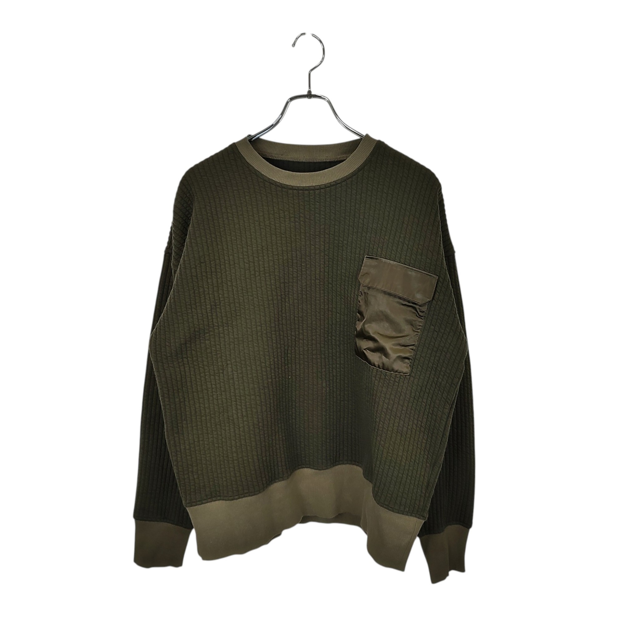 Rakuten - 【中古】RESOUND CLOTHING リサウンドクロージング 25AW STRIPE QUILTING DROP TRAINER スウェット トレーナー RC37-C-003 1 カーキ メンズ