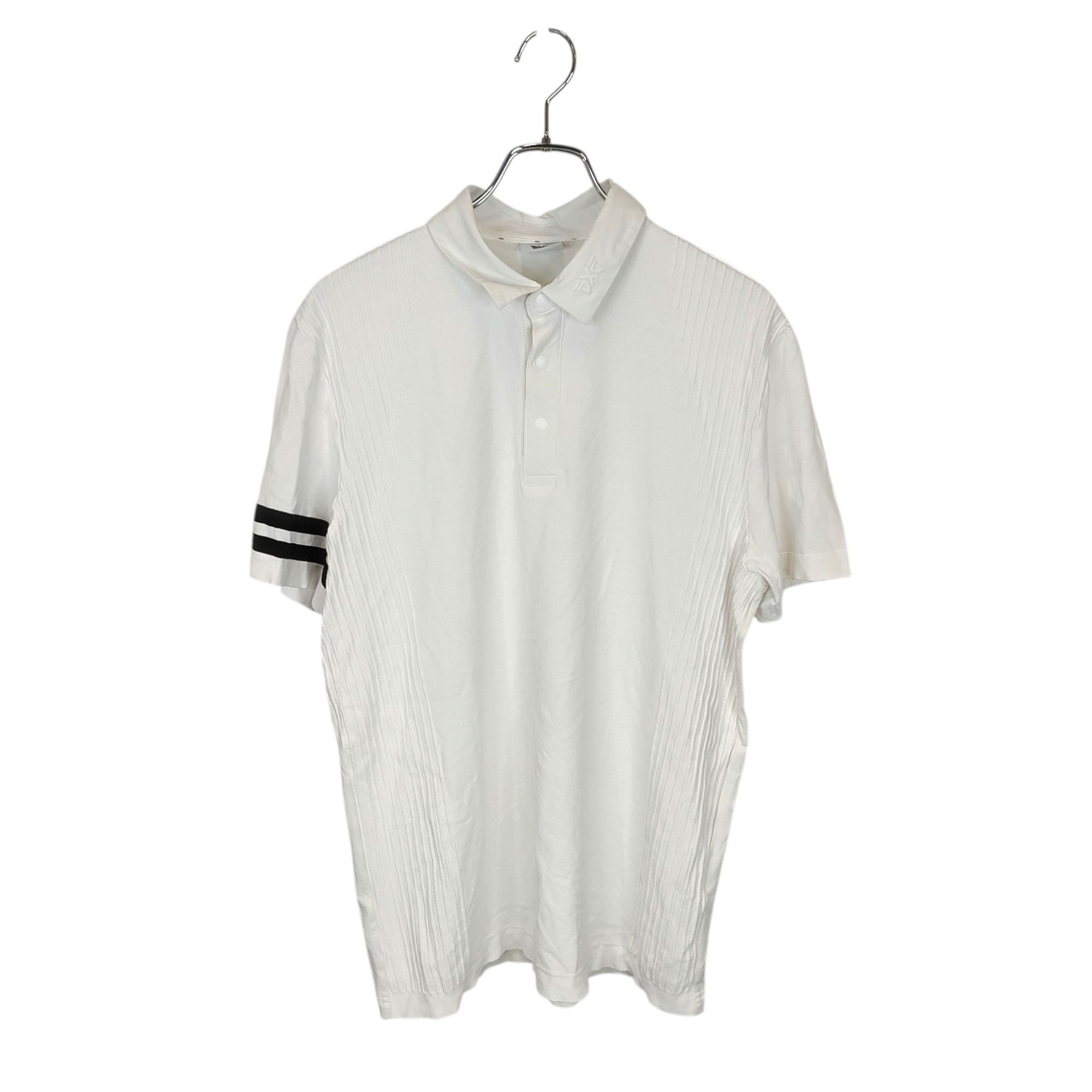 【中古】PXG ピーエックスジー ゴルフ サマーニット 半袖 ポロシャツ PIMPM2218-01 XL ホワイト メンズ