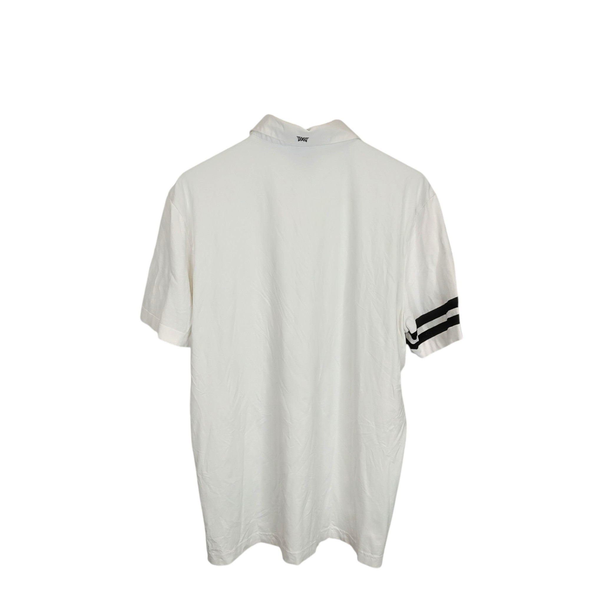 【中古】PXG ピーエックスジー ゴルフ サマーニット 半袖 ポロシャツ PIMPM2218-01 XL ホワイト メンズ