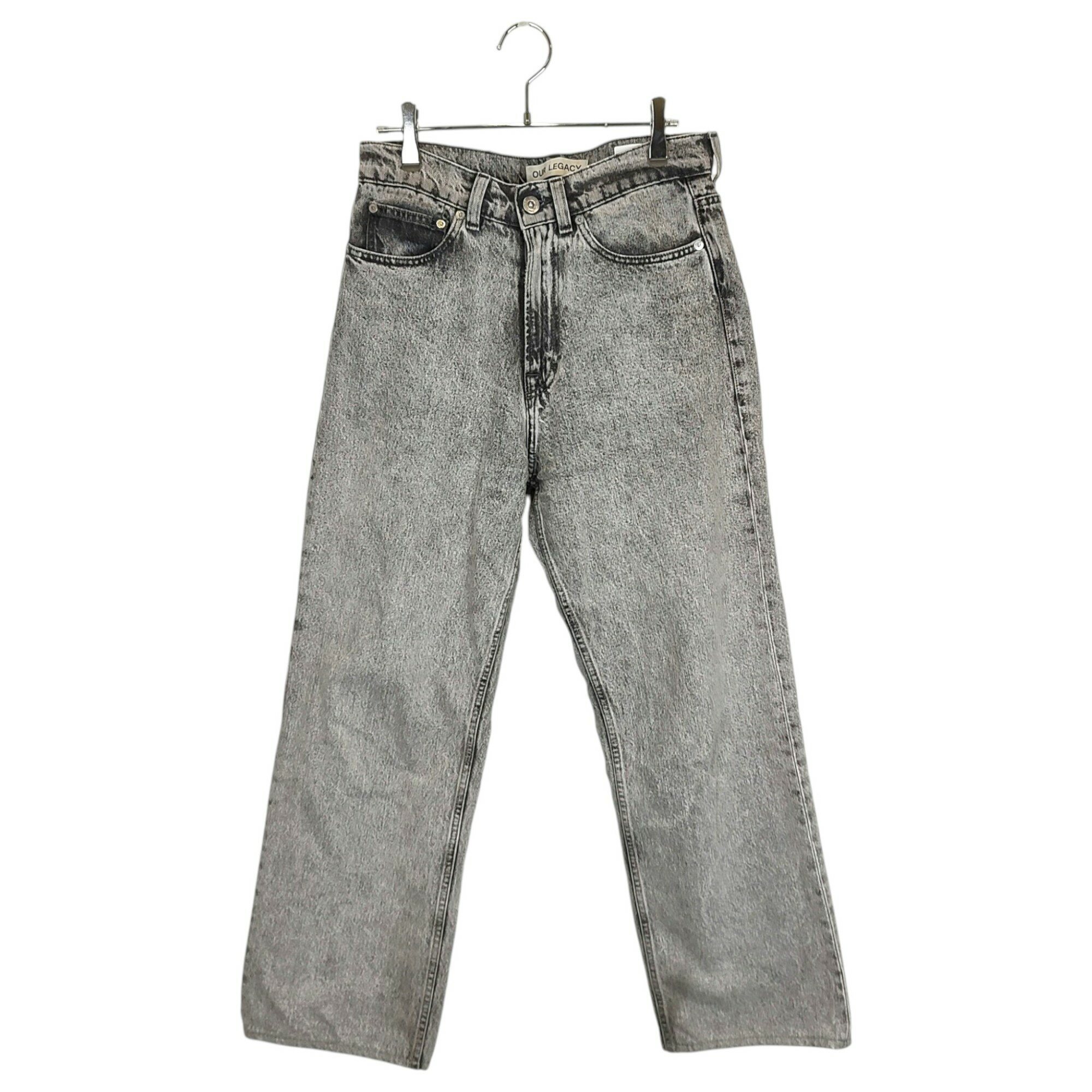 【中古】OUR LEGACY アワーレガシー THIRD CUT ストレート デニムパンツ 808119 28 ブラック メンズ