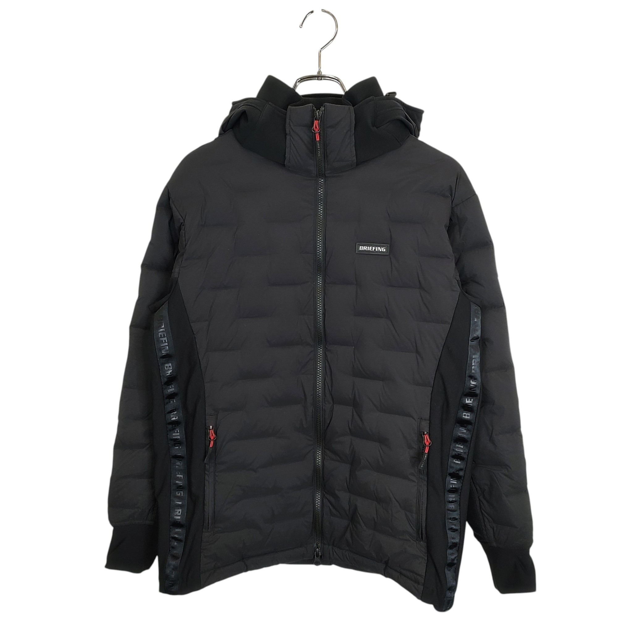 【中古】BRIEFING GOLF ブリーフィングゴルフ 24AW HYBRID DOWN PARKA ハイブリッド ダウンジャケット BRG243M73 S ブラック メンズ