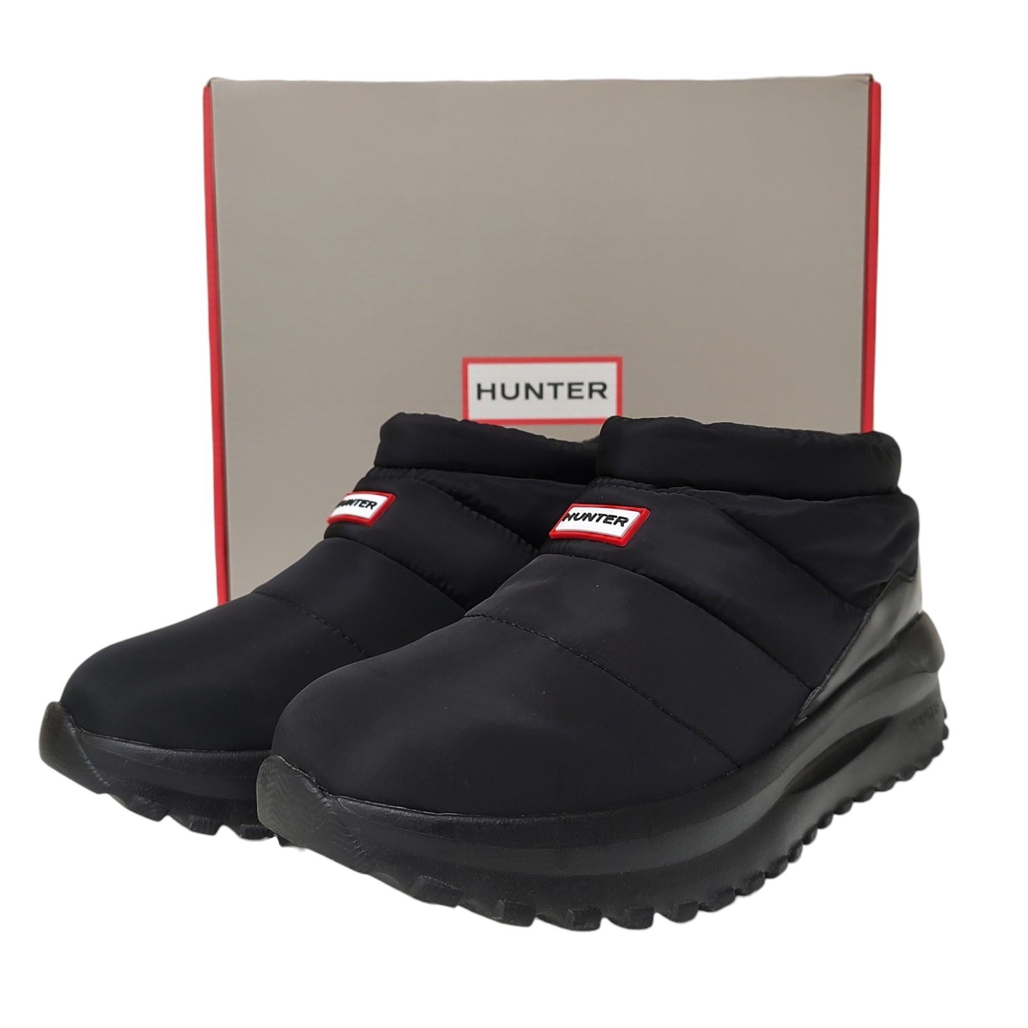 乐天商城 - 【中古】HUNTER ハンター PUFFED TRAVEL FLOW TRAINER パフド トラベル フロー トレーナー スニーカー UFF7002NYL 28 ブラック メンズ