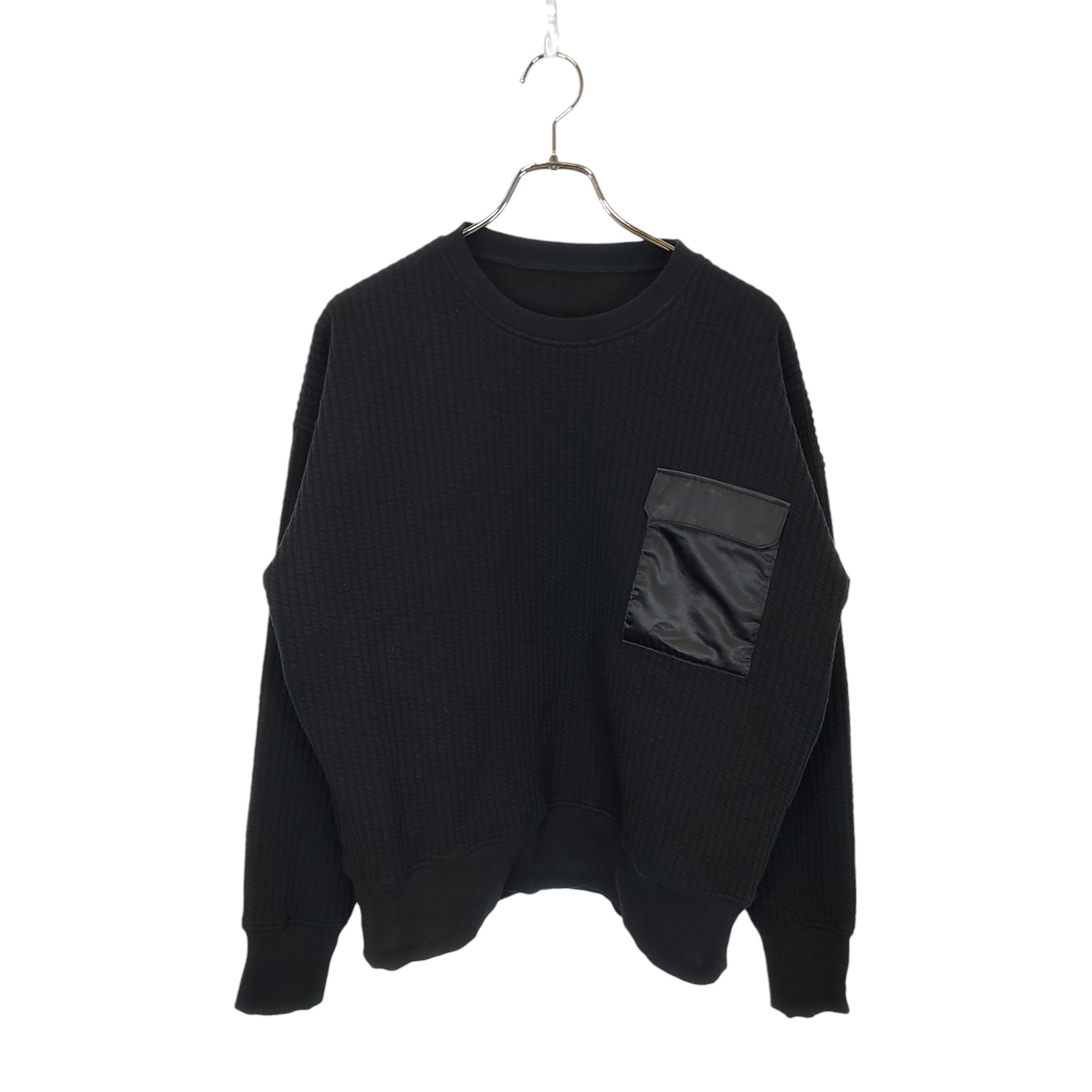 樂天商城 - 【中古】RESOUND CLOTHING リサウンドクロージング 25AW STRIPE QUILTING DROP TRAINER スウェット トレーナー RC37-C-003 1 ブラック メンズ