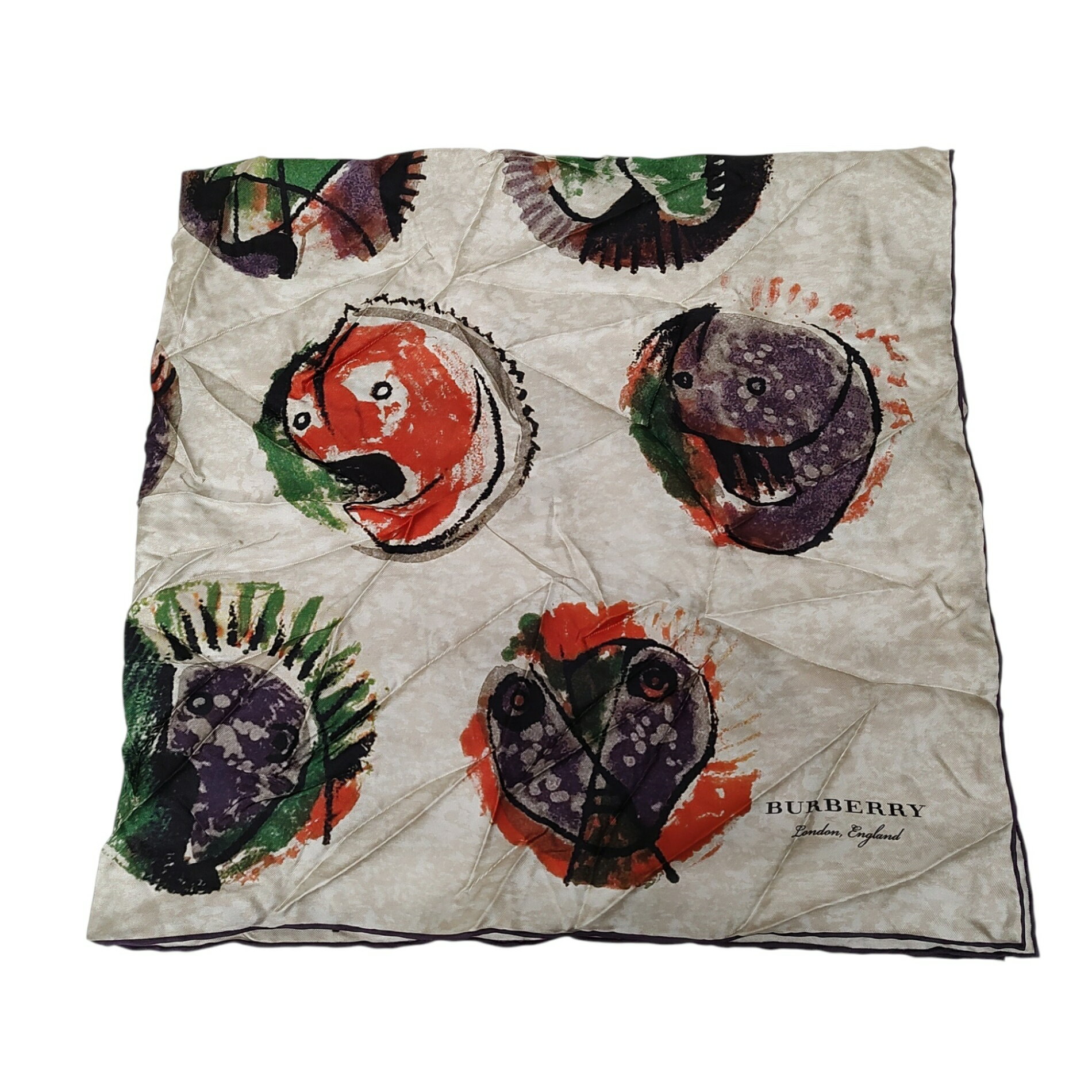 【中古】BURBERRY バーバリー HENRY MOORE PALLAS HEADS ストール F マルチ レディース