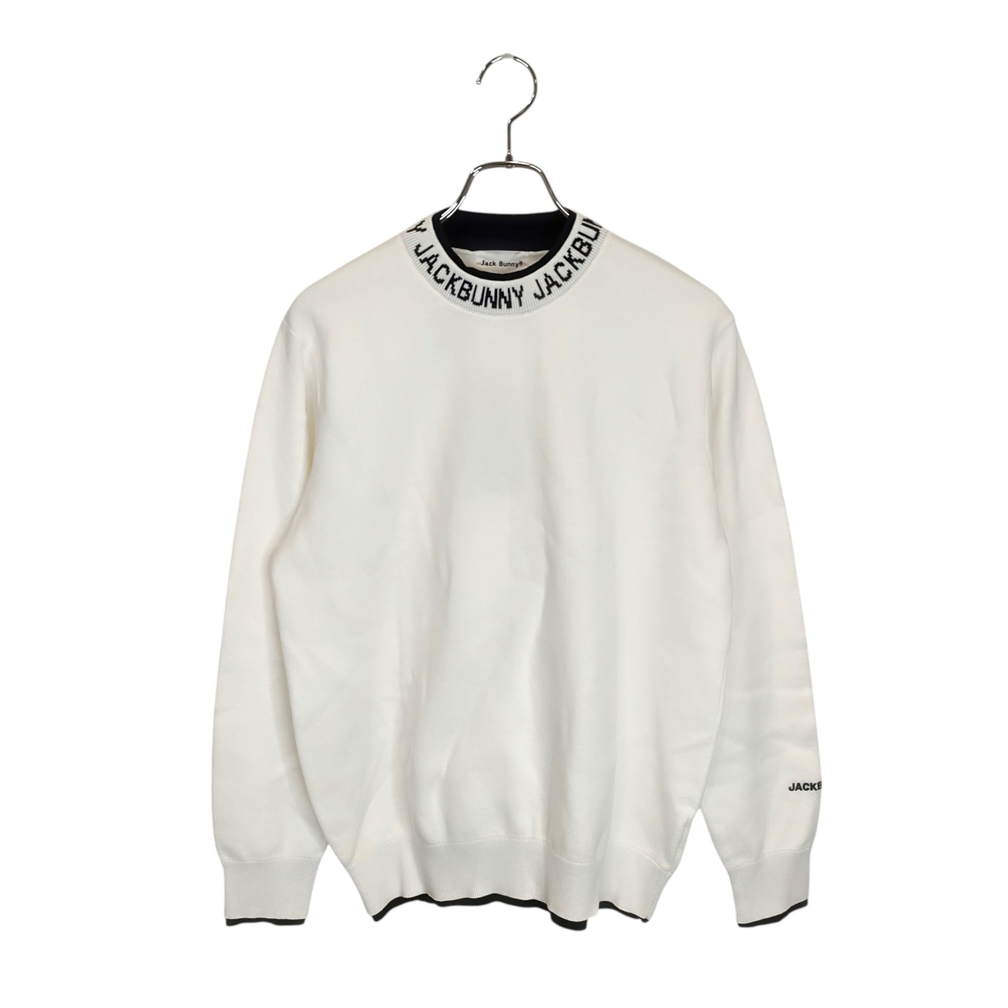 Other - 【中古】Jack Bunny!! ジャックバニー ゴルフ 23AW ヨギボー モックネック ニット 262-3270025 4 ホワイト×ブラック メンズ