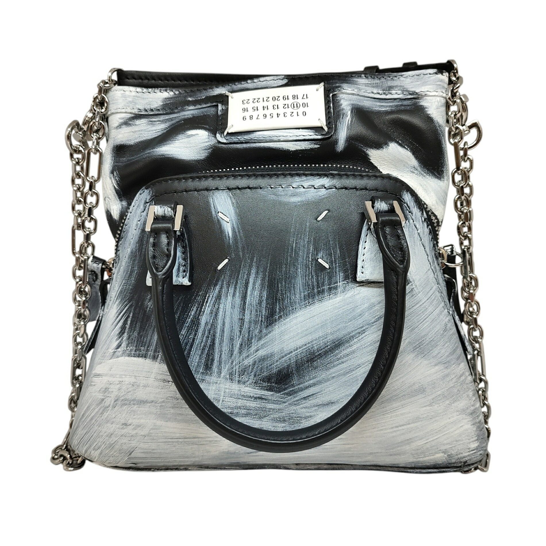樂天商城 - 【中古】Maison Margiela メゾン マルジェラ Hawaii Exclusive Ala Moana 24/30 5AC Micro Bag Bianchetto Leather ハワイ30個限定 5AC マイクロ バッグ ビアンケット レザー S56WG0081 F ブラック×ホワイト メンズ/レディース