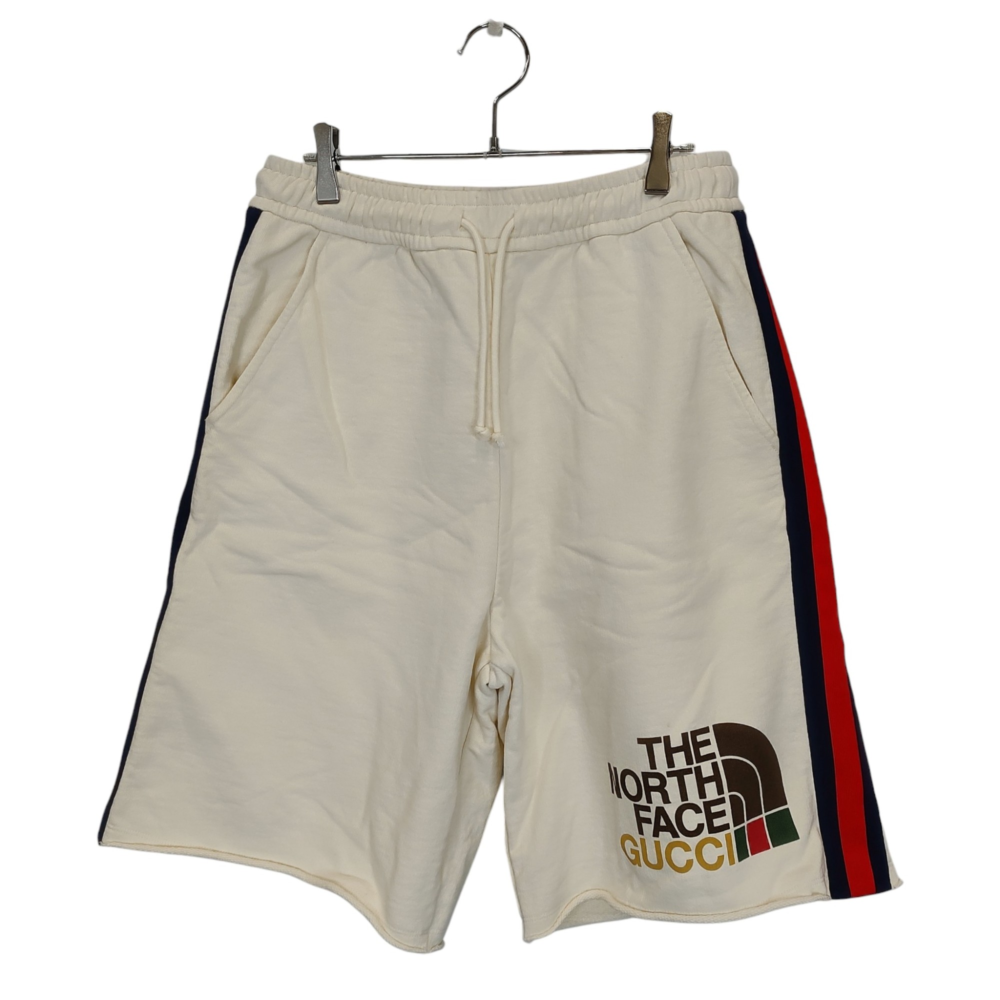gucci///////////////\\\\\\\\\\\\\\\\\\\\\\\\\\\\\\\' - 【中古】GUCCI グッチ × THE NORTH FACE 21AW サイドライン スウェット ショーツ ショート ハーフ パンツ 651727XJDIP S ホワイト メンズ