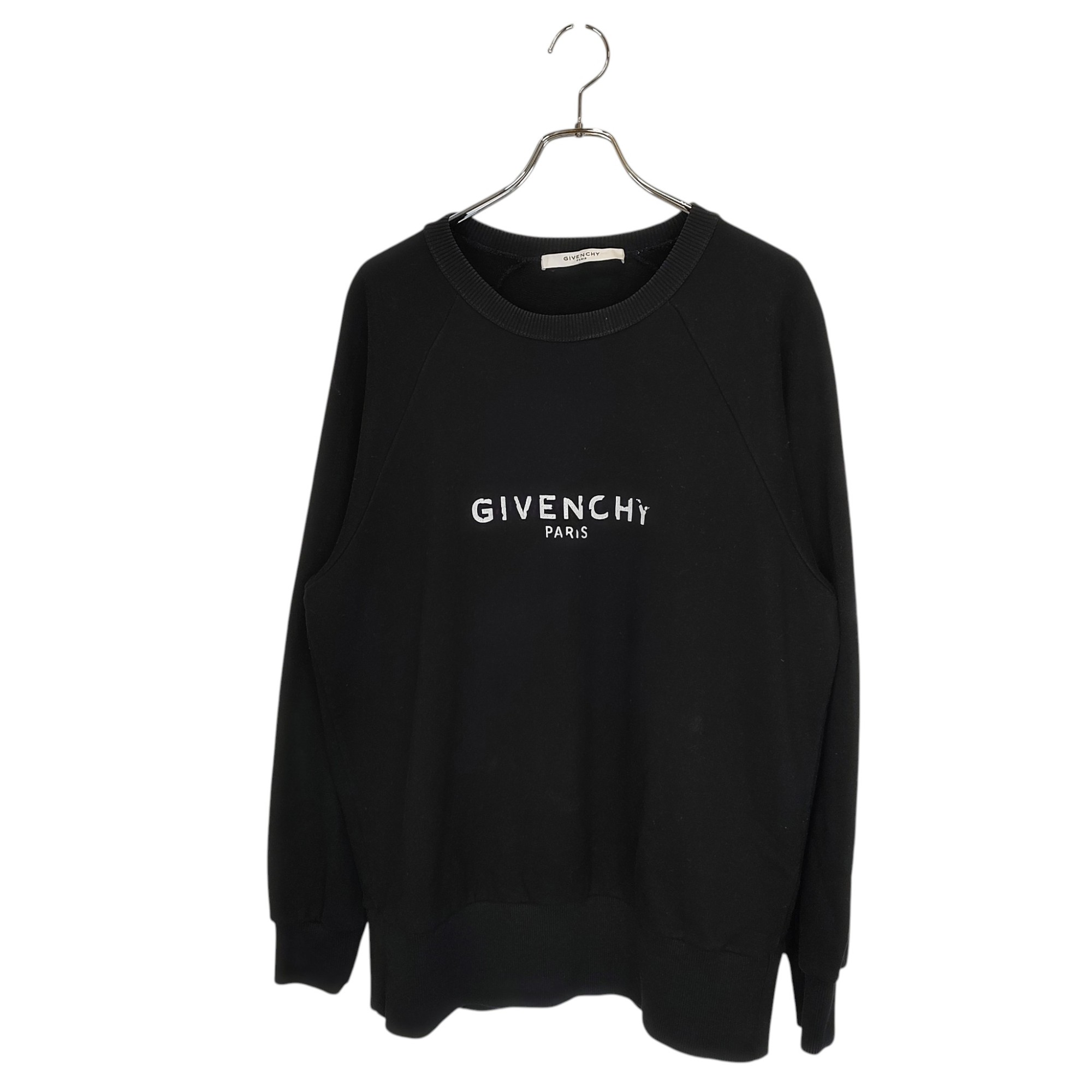 樂天商城 - 【中古】GIVENCHY ジバンシィ フロントロゴ クルーネック スウェット BM70BV306C M ブラック メンズ