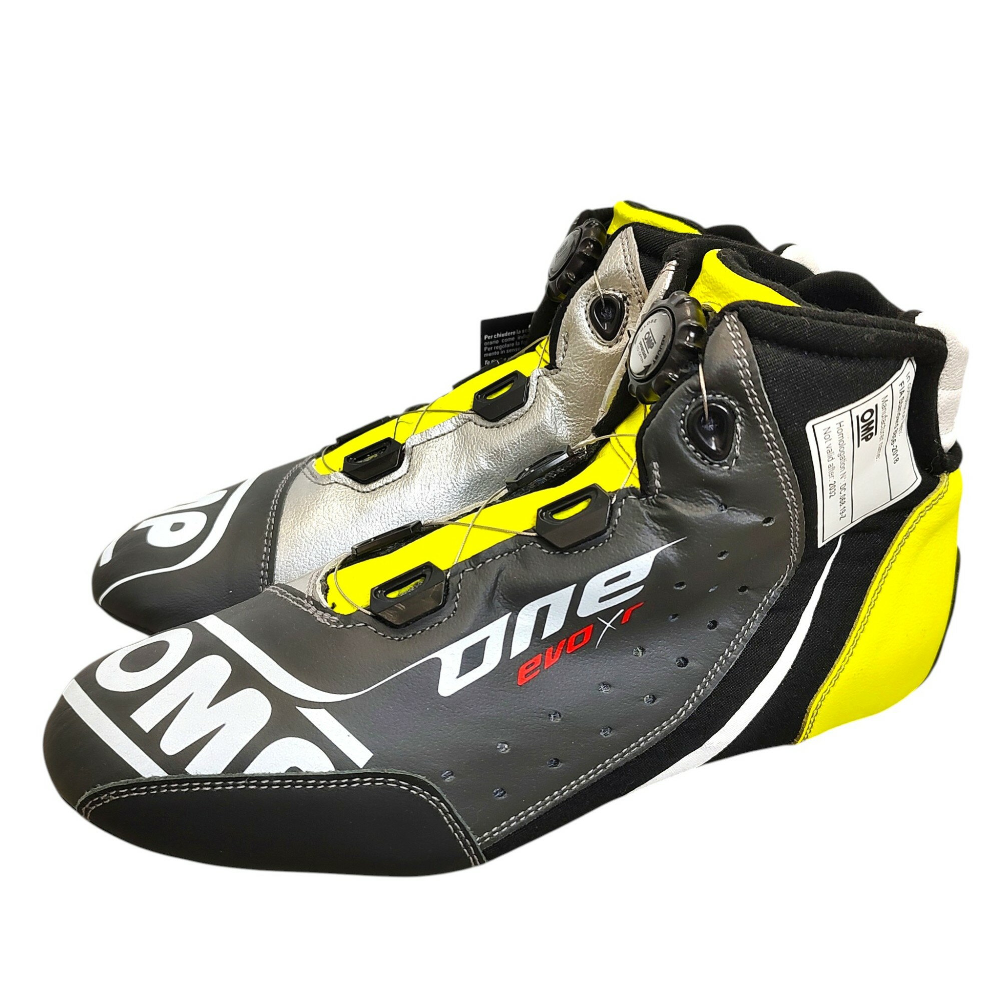 Rakuten - 【中古】OMP オーエムピー One Evo X R Race Boots レーシング シューズ 41 グレー/イエロー メンズ