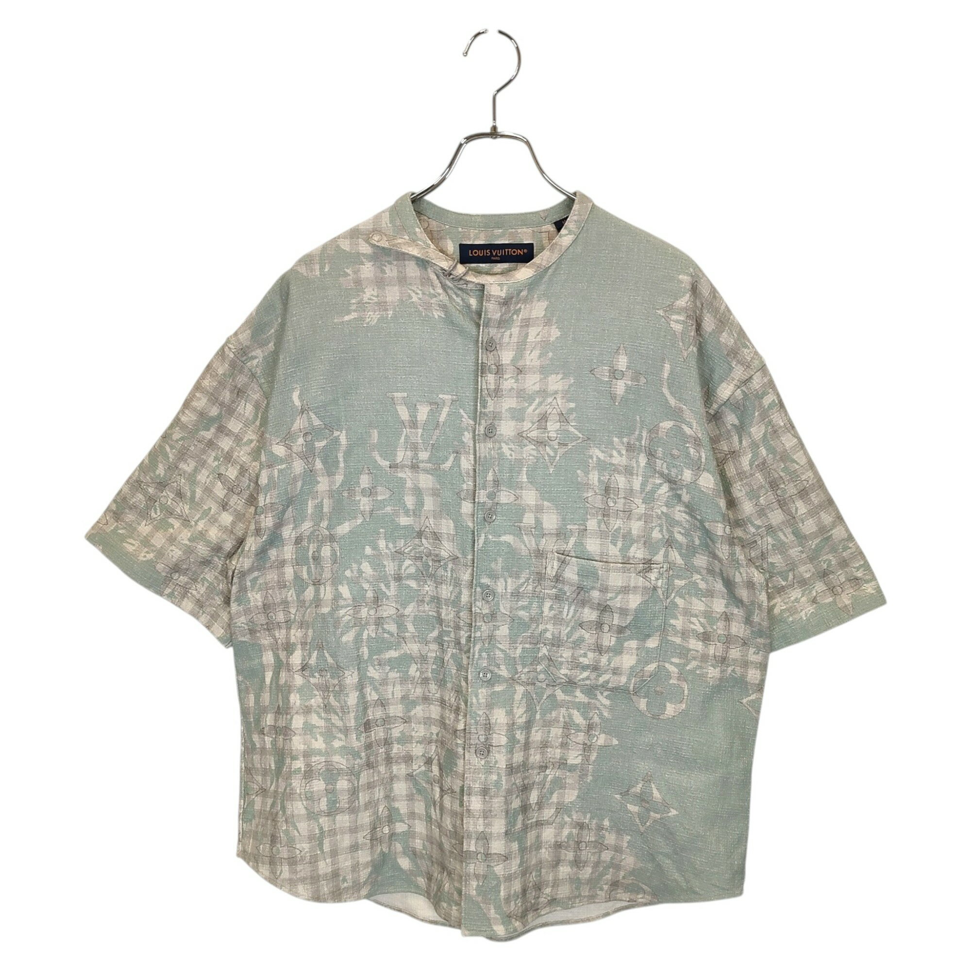 樂天商城 - 【中古】LOUIS VUITTON ルイ・ヴィトン 23AW コットン オフィサー シャツ RM232M Z08 HPS20W M ライトブルー系×グレー×ホワイト メンズ
