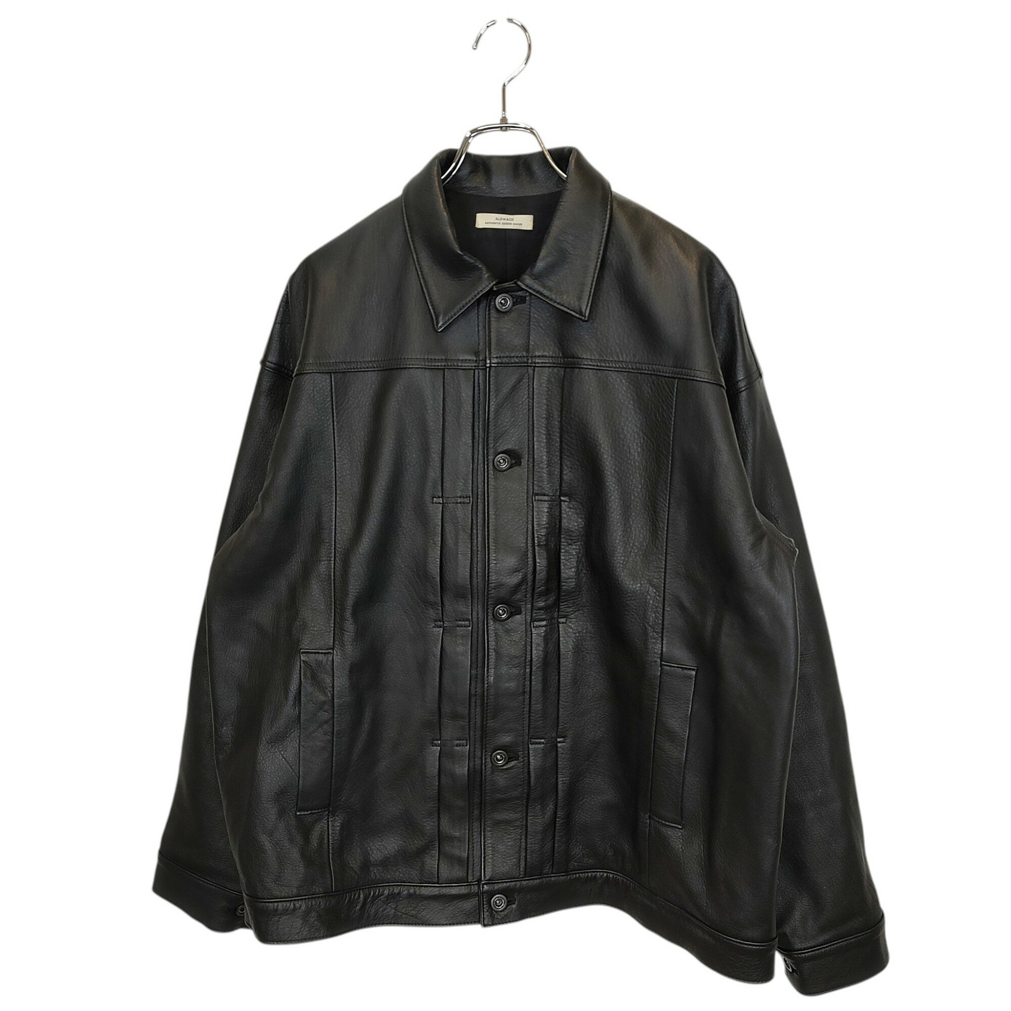 樂天商城 - 【中古】SLOW＆CO スロウアンドコー Deer Jacketディアスキン レザー ジャケット YA012J 3 ブラック メンズ