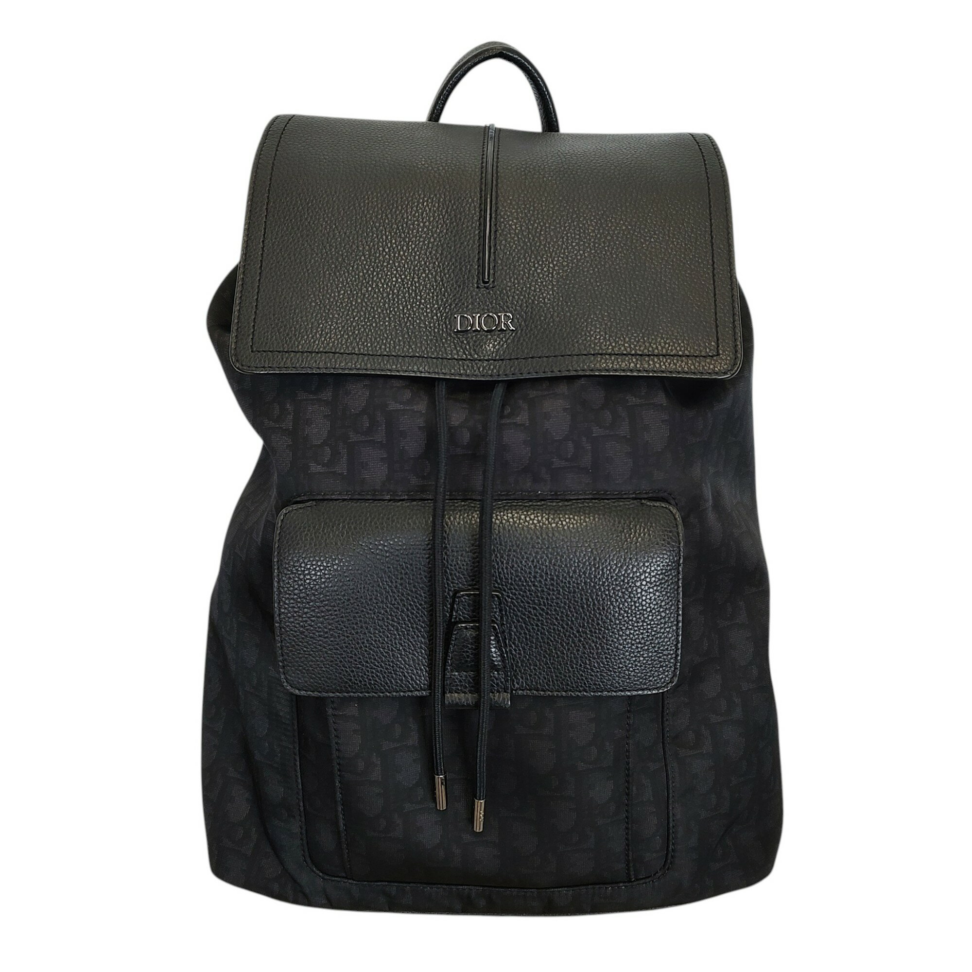 樂天商城 - 【中古】DIOR ディオール MOTION OBLIQUE JACQUARD モーション オブリーク ジャガード バックパック リュック 1MOBA062 F ブラック メンズ/レディース