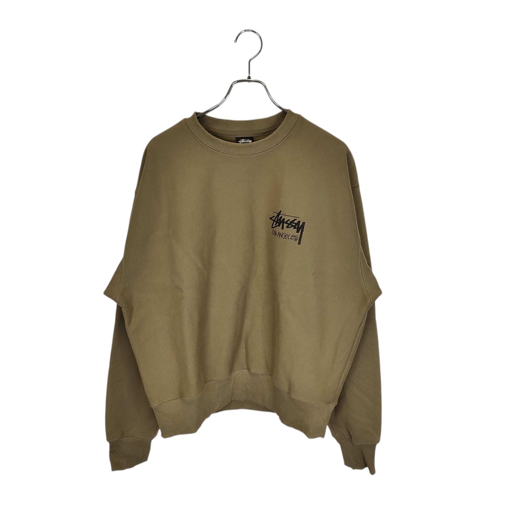 樂天商城 - 【中古】STUSSY ステューシー LOS ANGELES LIMITED CREWNECK SWEATSHIRT ロサンゼルス リミテッド クルーネック スウェット トレーナー Z3000SAS M カーキ メンズ
