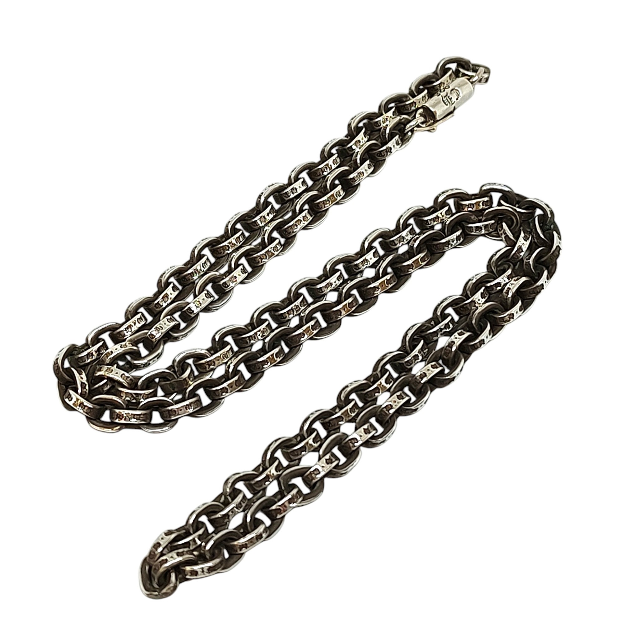 【中古】Chrome Hearts クロムハーツ PAPER CHAIN ペーパーチェーン ネックレス インボイス原本 20インチ シルバー メンズ