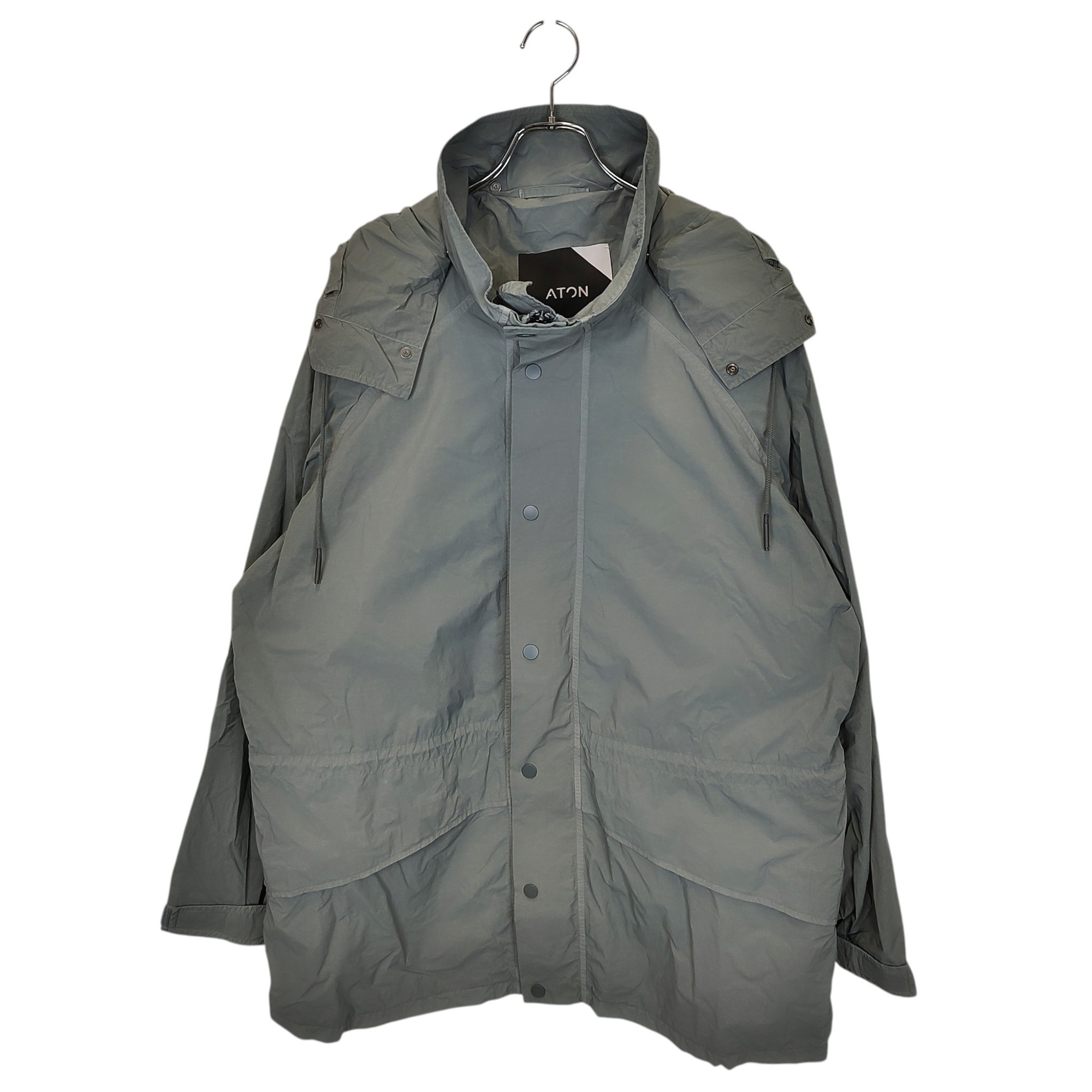 樂天商城 - 【中古】ATON エイトン 21SS VENTILE NYLON MOUNTAIN PARKA ベンタイル ナイロン マウンテンパーカー 6951614 04 ライトグレー メンズ