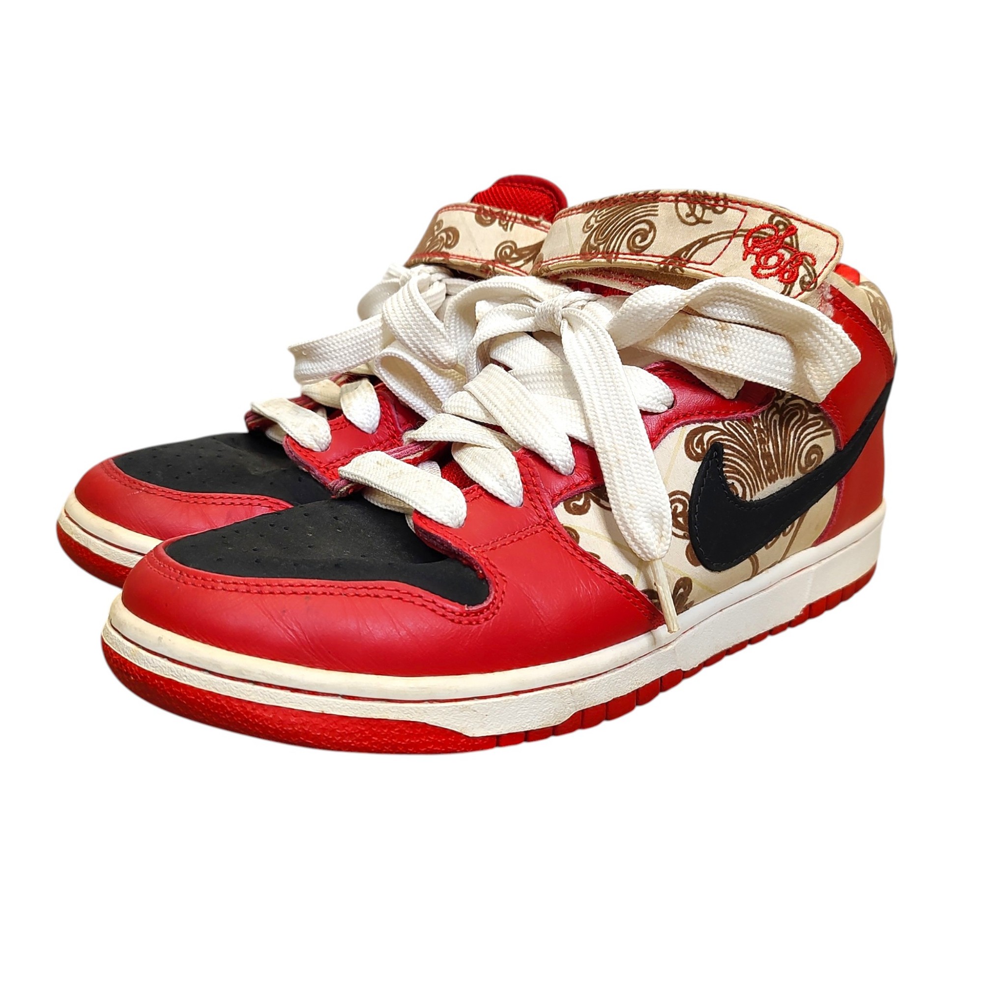樂天商城 - 【中古】NIKE ナイキ SB DUNK MID PREMIUM SB CREW PACK COLLECTION スニーカー 314381-001 26.5 レッド×ベージュ メンズ