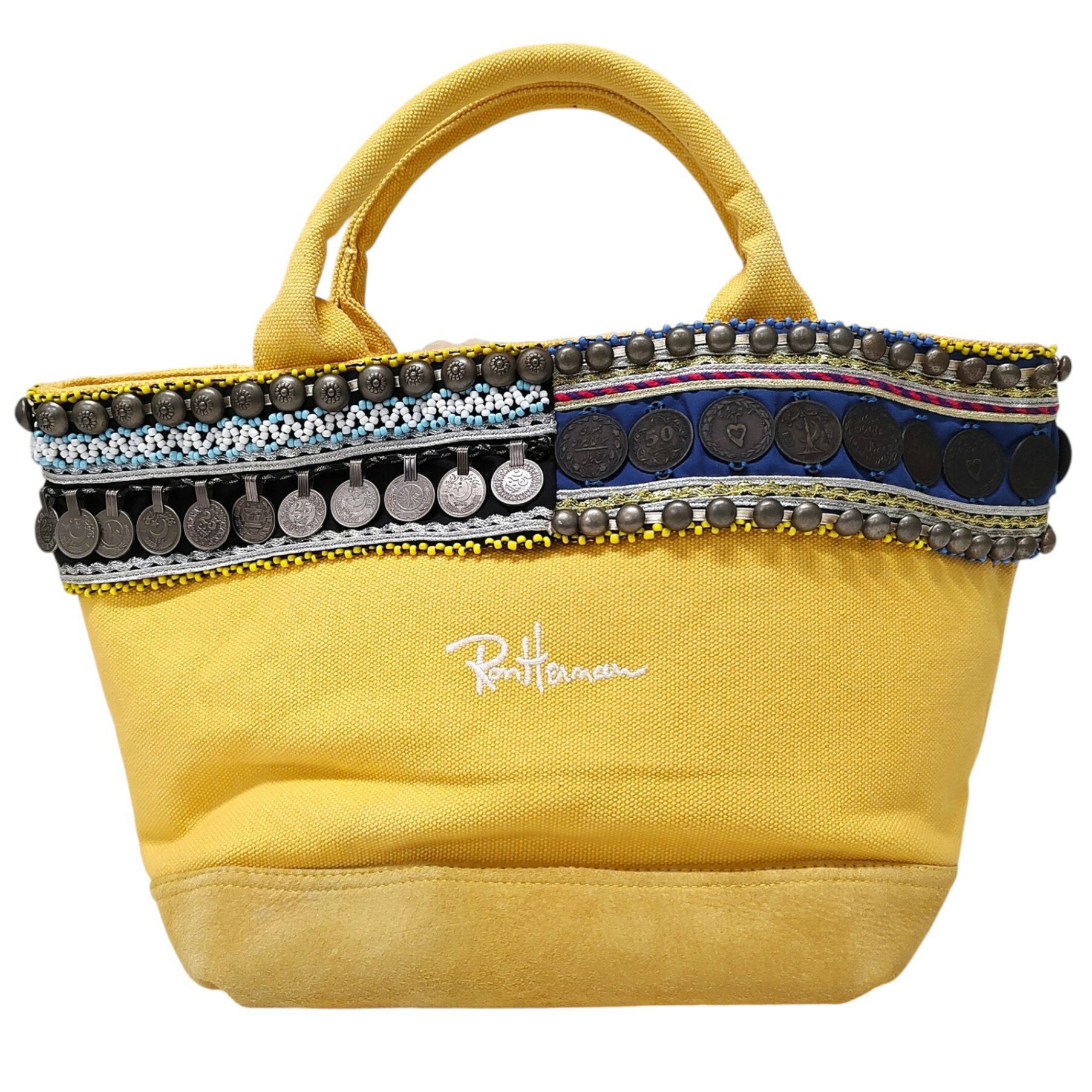 【中古】Ron Herman ロンハーマン Coin tote bag コイン トートバッグ F イエロー メンズ/レディース