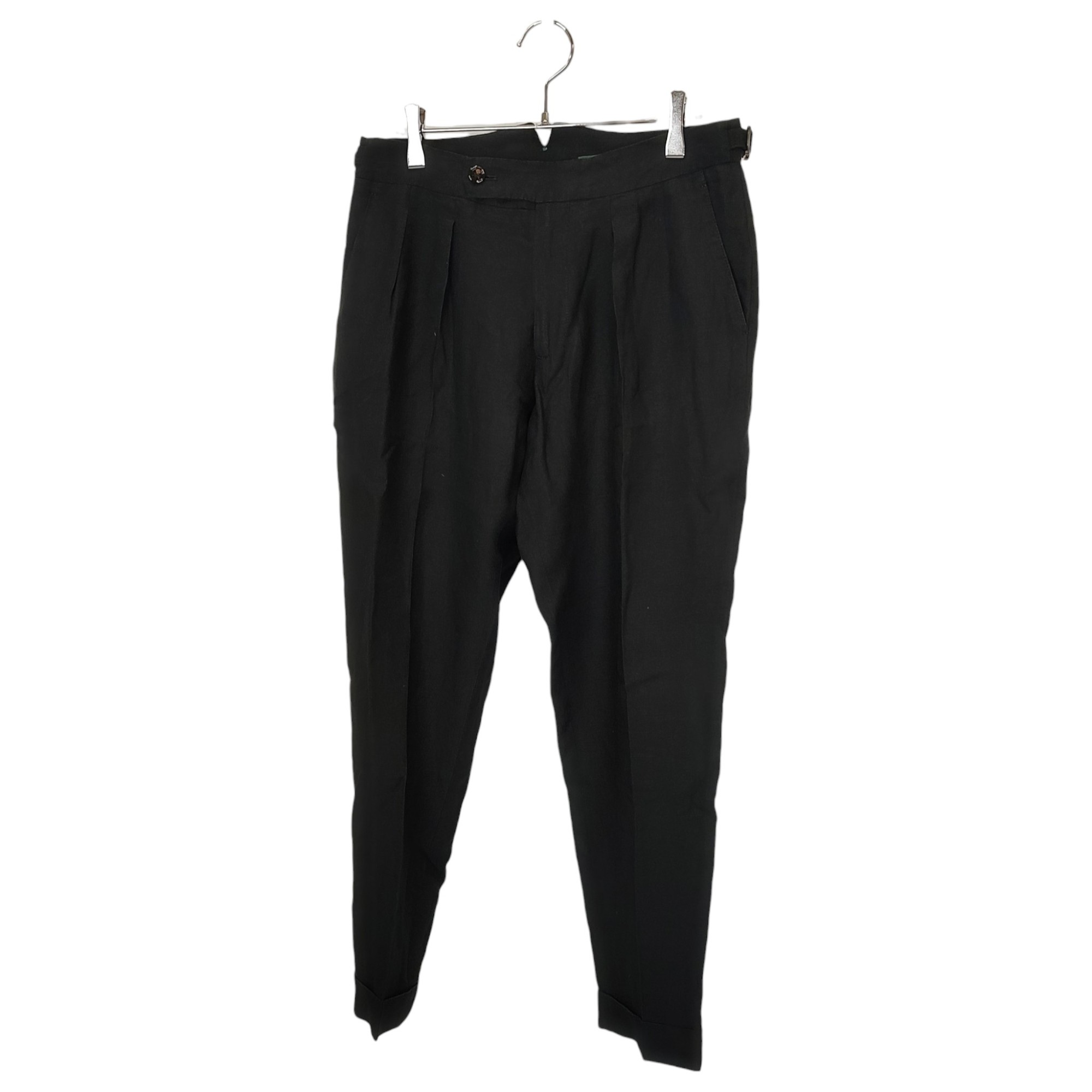 樂天商城 - 【中古】BERWICH ベルウィッチ 10 PENSO POSITIVO 100％ LIinen スラックス パンツ VT1330 42 ブラック メンズ