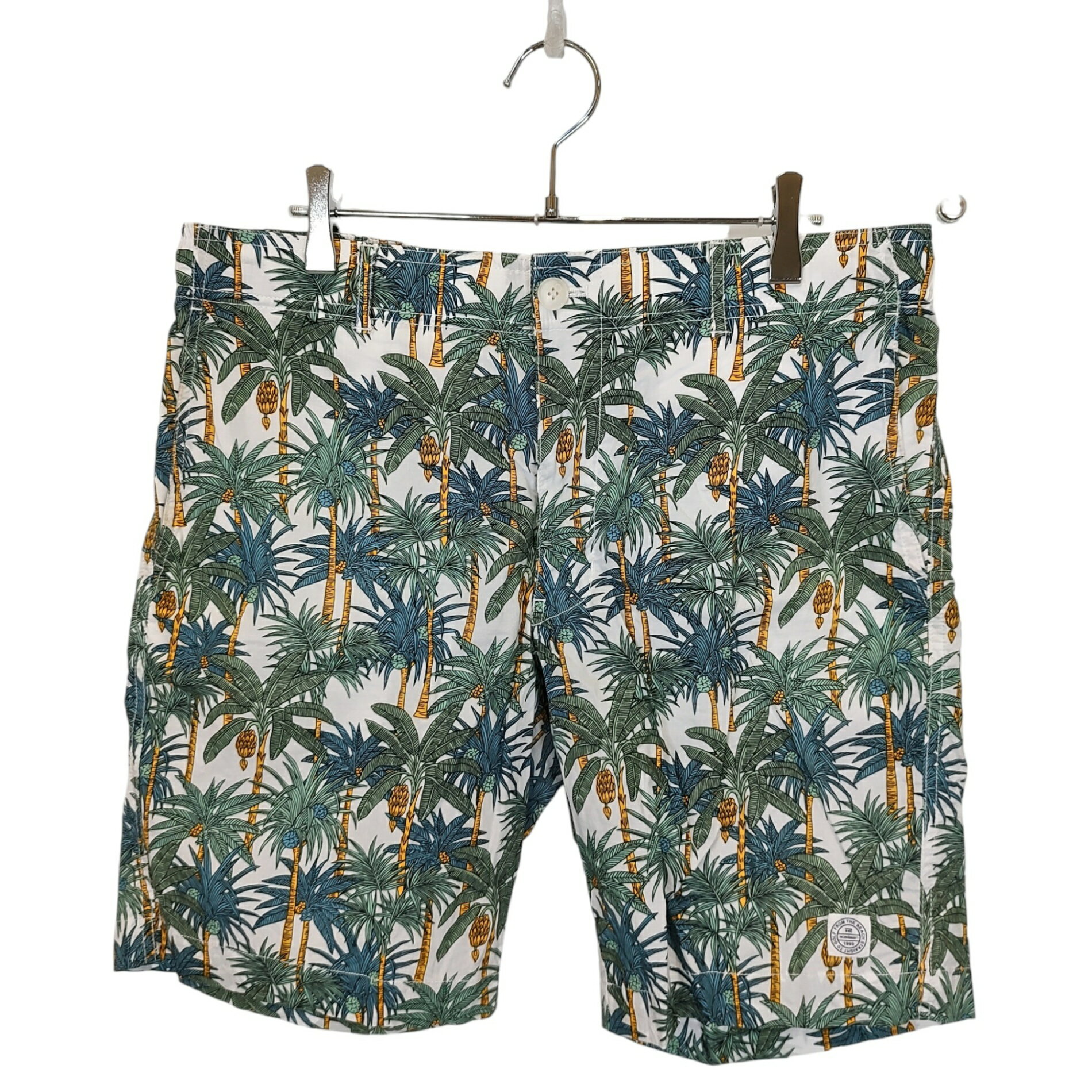 乐天商城 - 【中古】ROSASEN ロサーセン ゴルフ Palm tree pattern shorts ショートパンツ 044-79442 85 ホワイト×マルチ メンズ